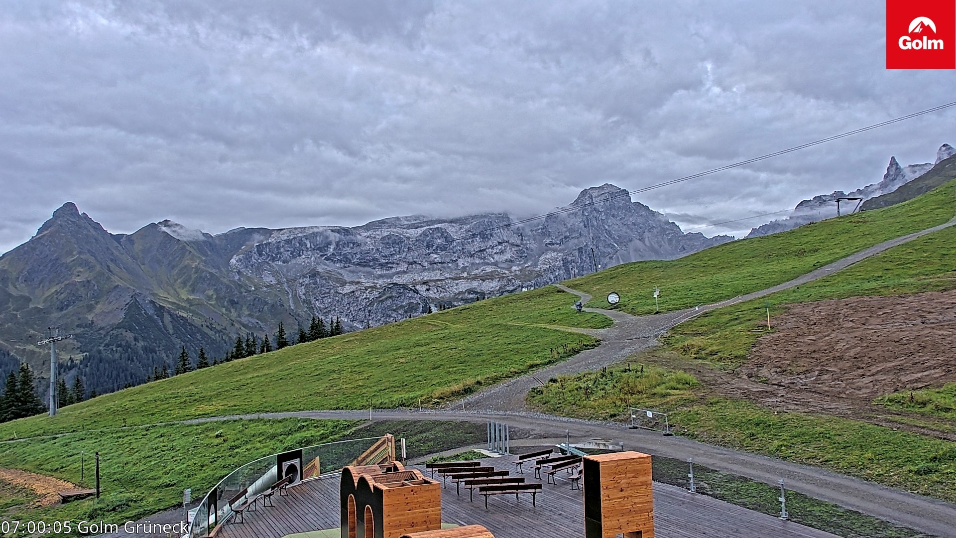 Archiv Foto Webcam Blick vom Golm auf die Tschaggunser Mittagsspitze