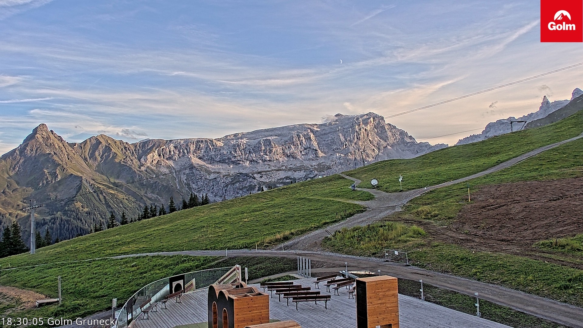 Archiv Foto Webcam Blick vom Golm auf die Tschaggunser Mittagsspitze