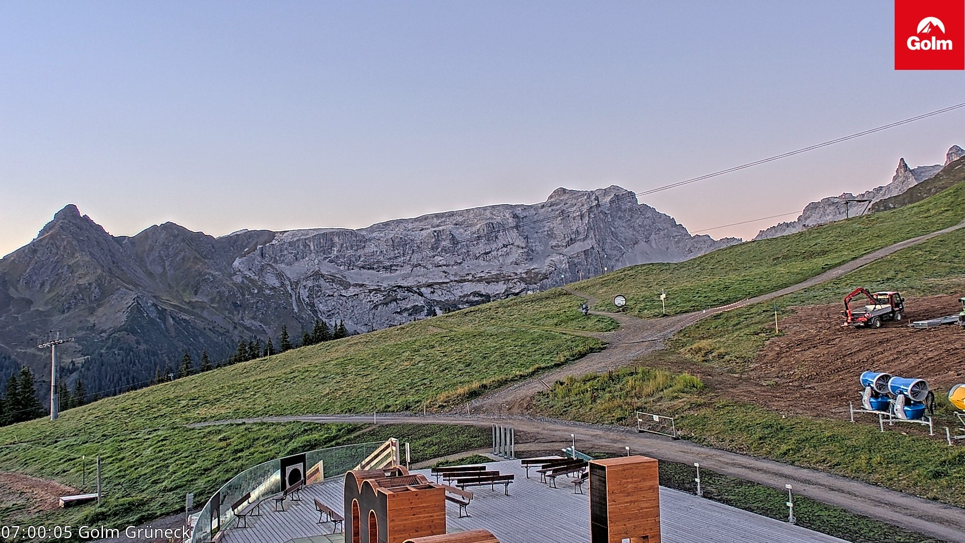 Archiv Foto Webcam Blick vom Golm auf die Tschaggunser Mittagsspitze