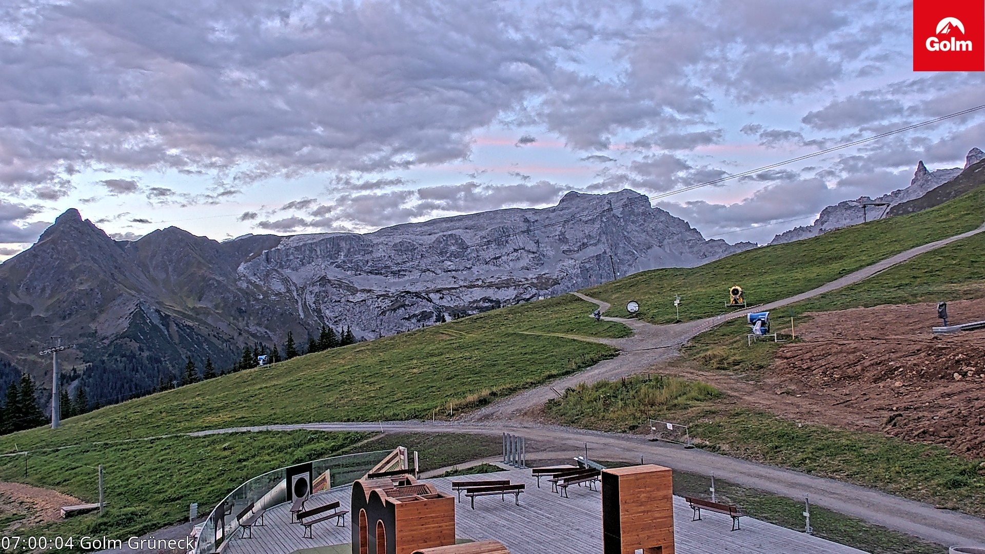 Archiv Foto Webcam Blick vom Golm auf die Tschaggunser Mittagsspitze