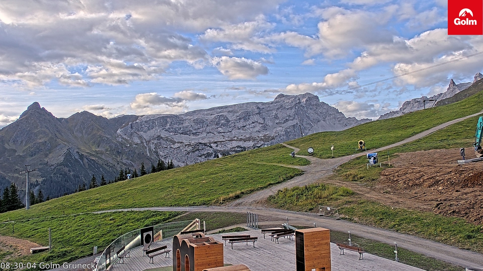 Archiv Foto Webcam Blick vom Golm auf die Tschaggunser Mittagsspitze