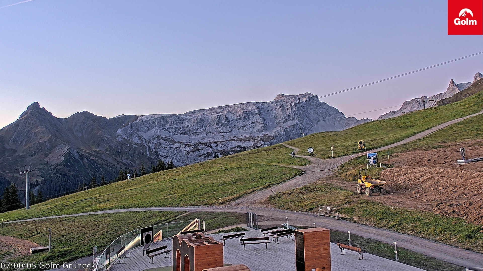 Archiv Foto Webcam Blick vom Golm auf die Tschaggunser Mittagsspitze