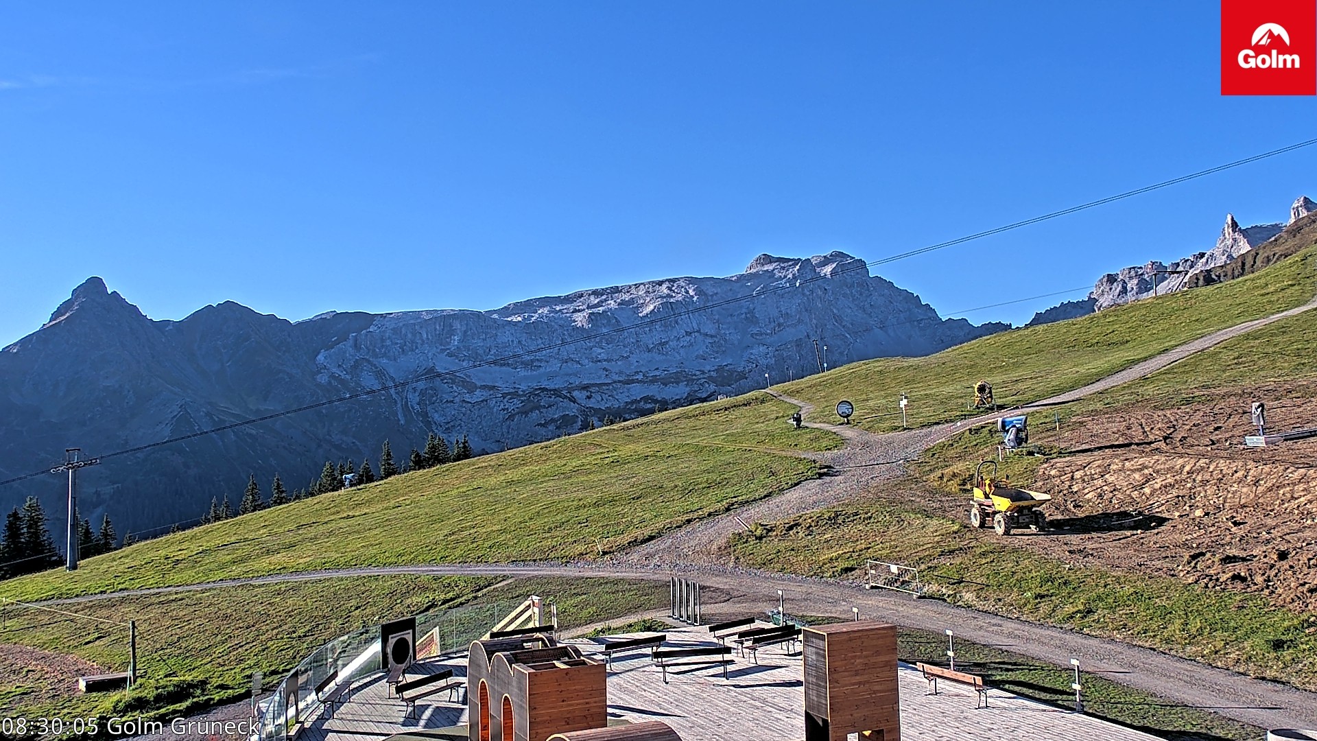Archiv Foto Webcam Blick vom Golm auf die Tschaggunser Mittagsspitze