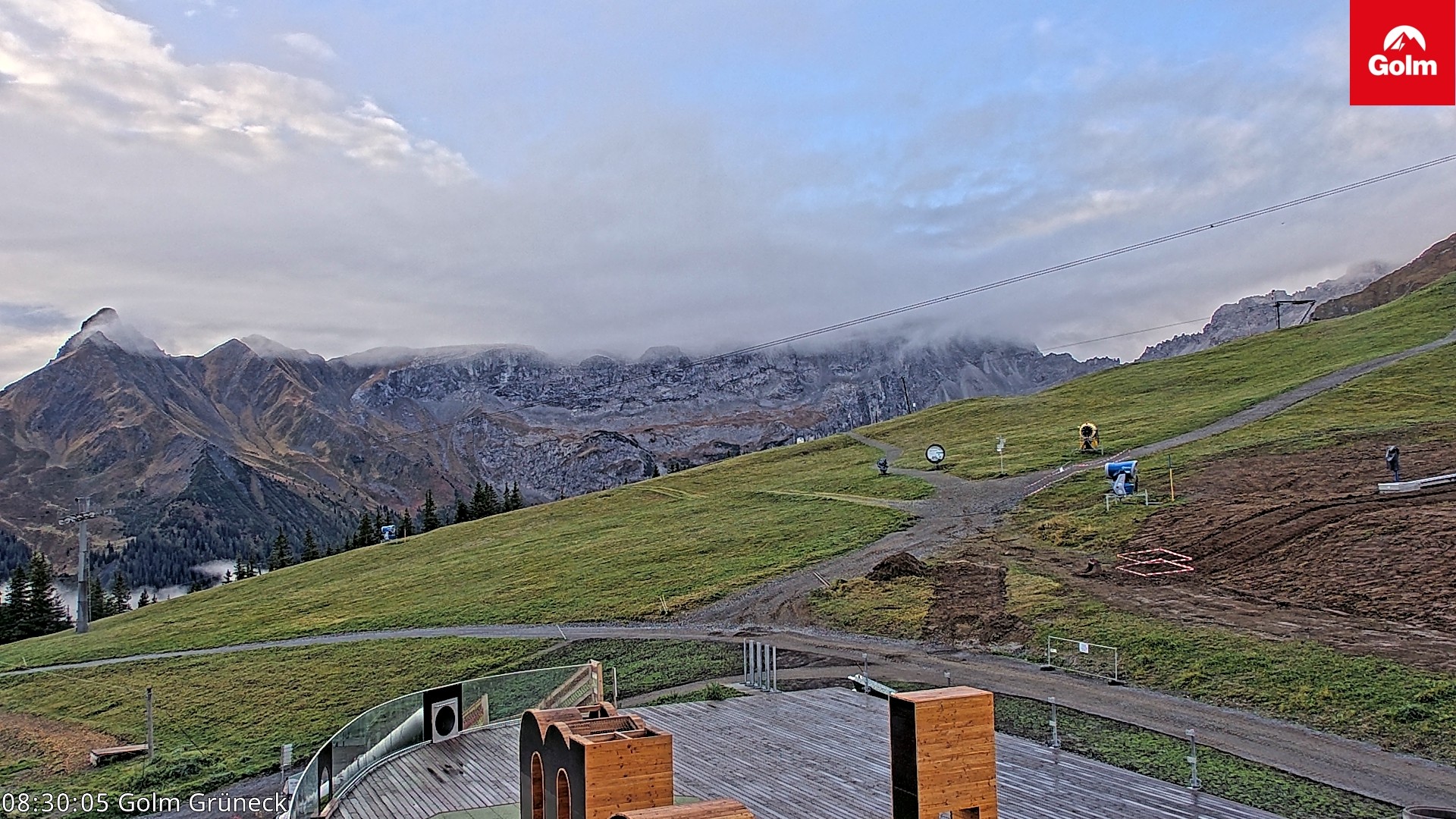Archiv Foto Webcam Blick vom Golm auf die Tschaggunser Mittagsspitze