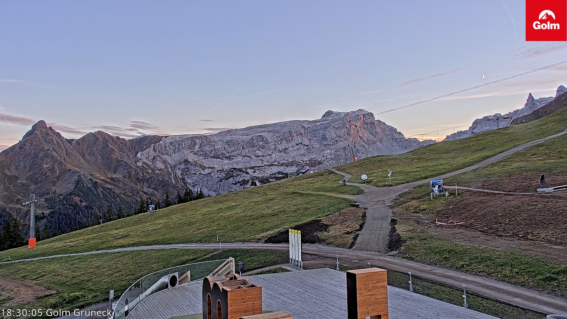 Archiv Foto Webcam Blick vom Golm auf die Tschaggunser Mittagsspitze