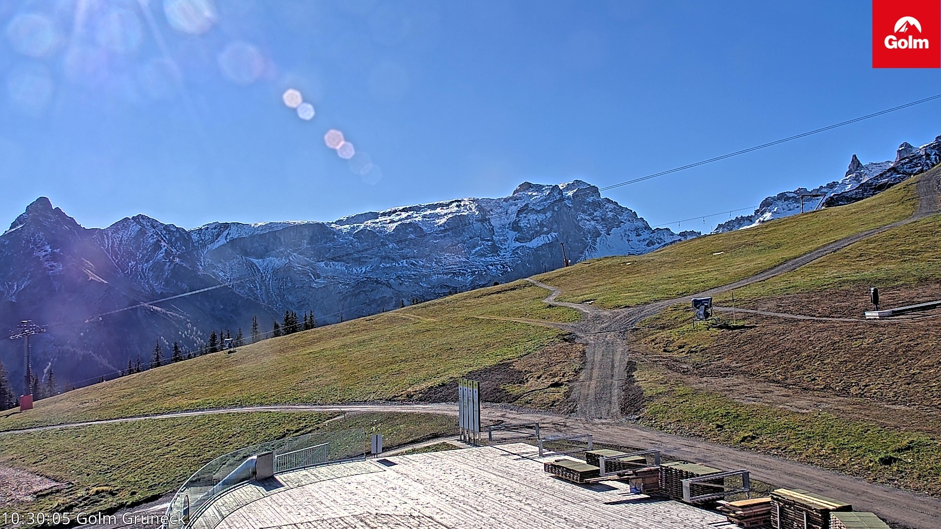 Archiv Foto Webcam Blick vom Golm auf die Tschaggunser Mittagsspitze