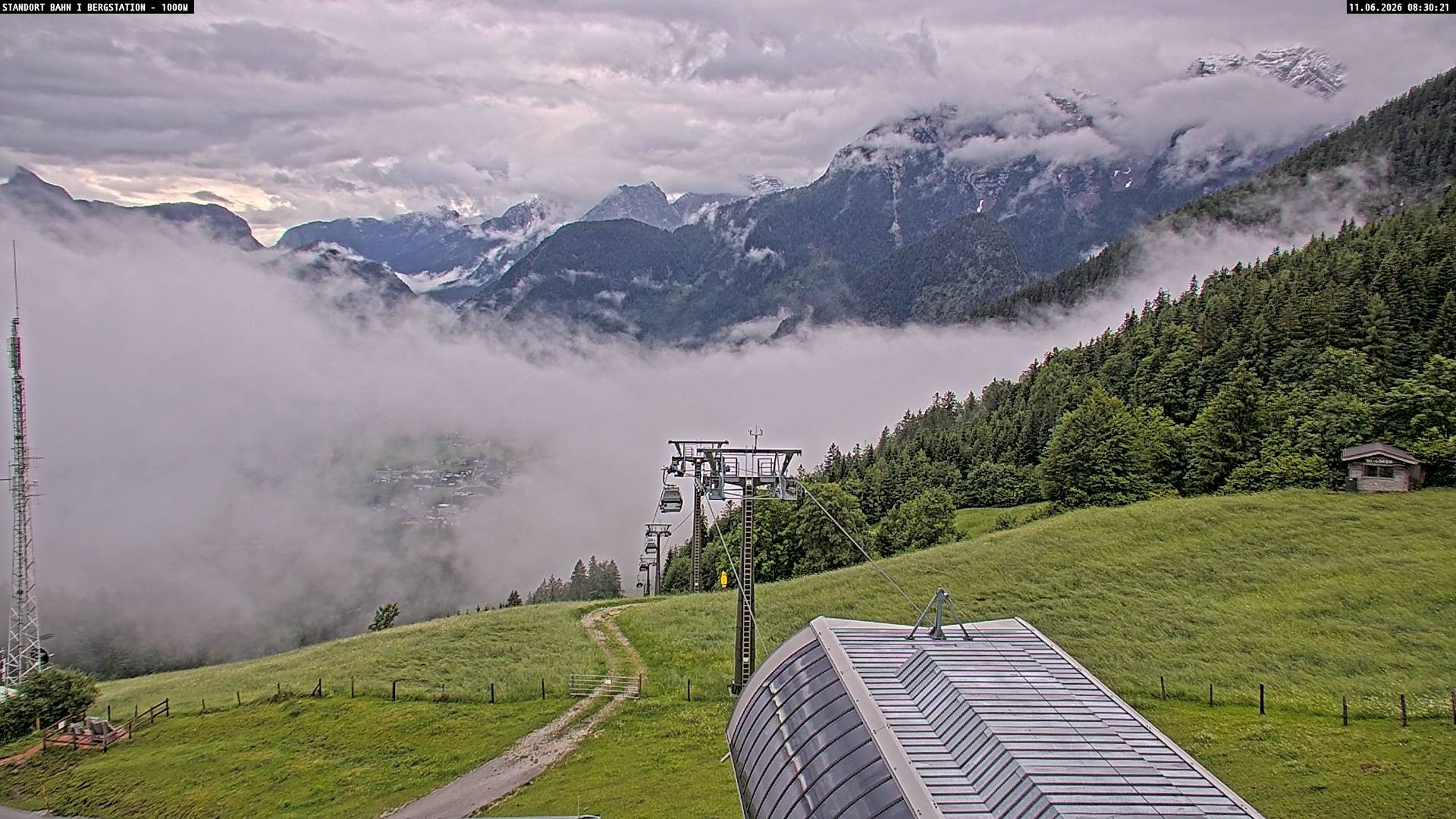 Archiv Foto Webcam Bergstation Almbahn I, Lofer
