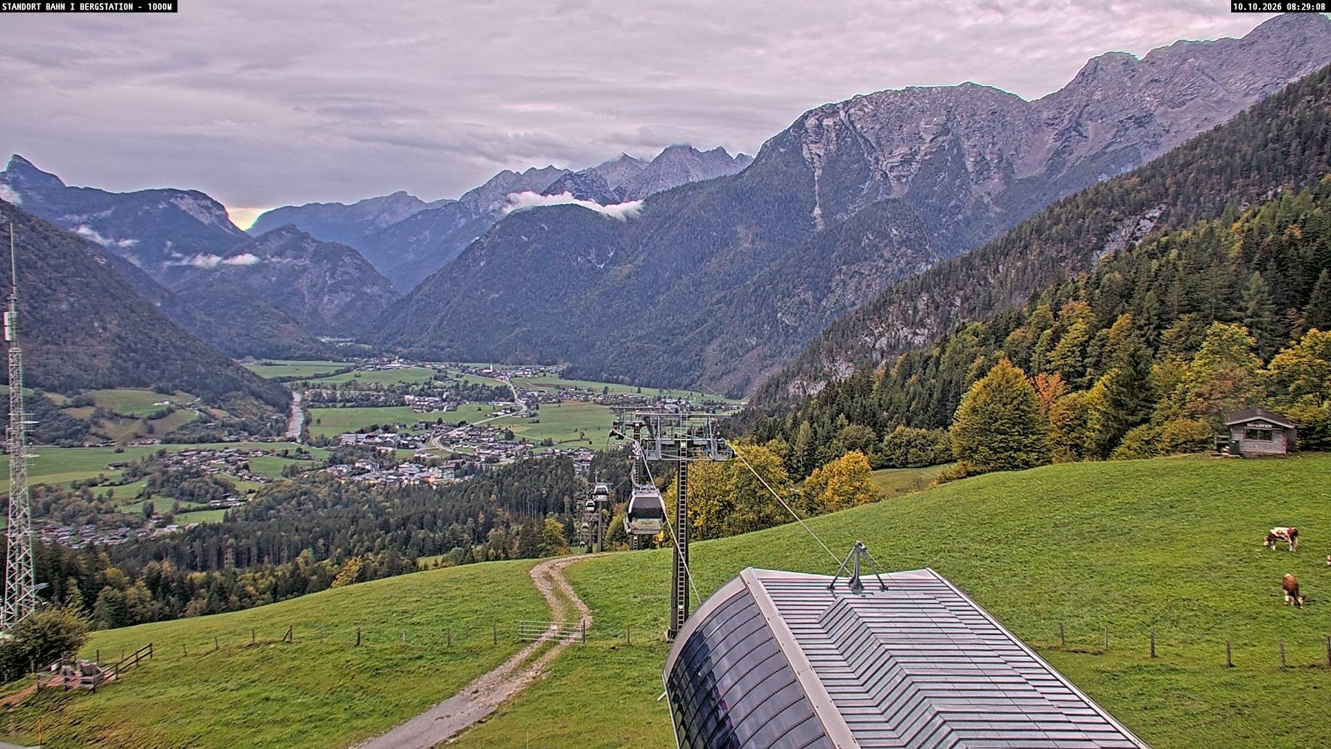 Archived image Webcam Mountain station Almbahn I