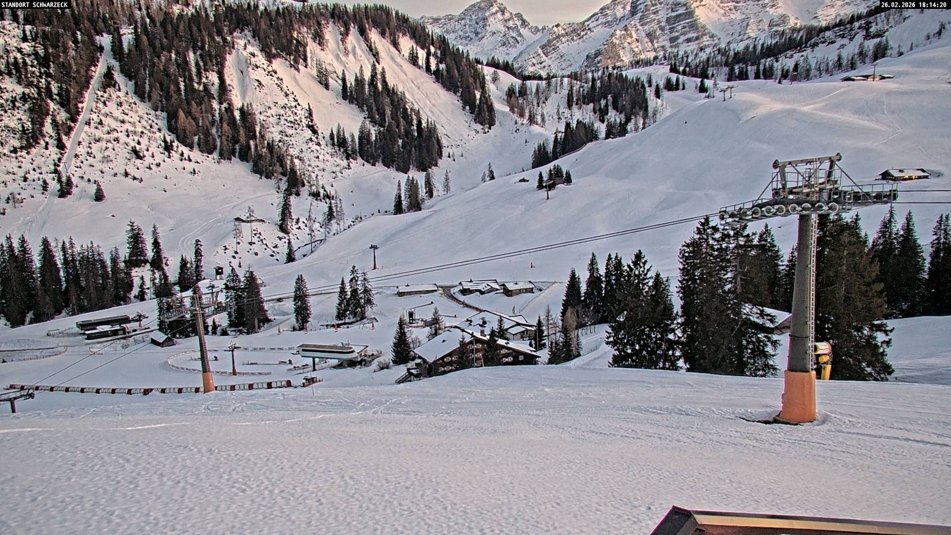 Archived image Webcam View on Almenwelt Lofer