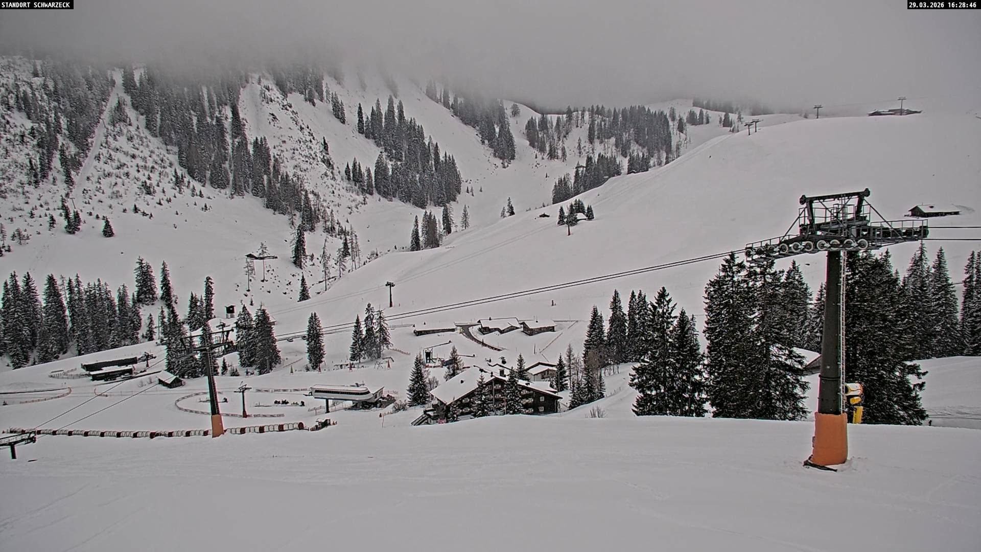 Archived image Webcam View on Almenwelt Lofer