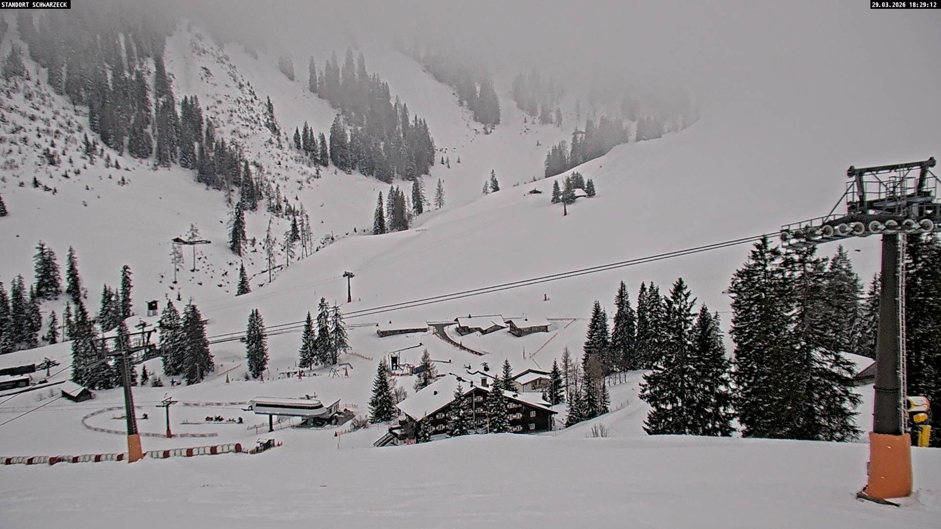 Archived image Webcam View on Almenwelt Lofer