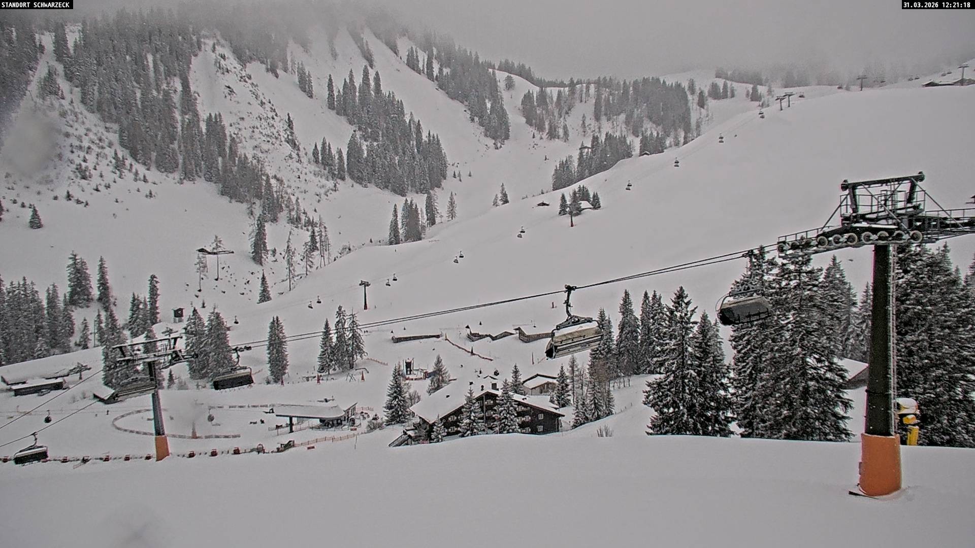 Archived image Webcam View on Almenwelt Lofer