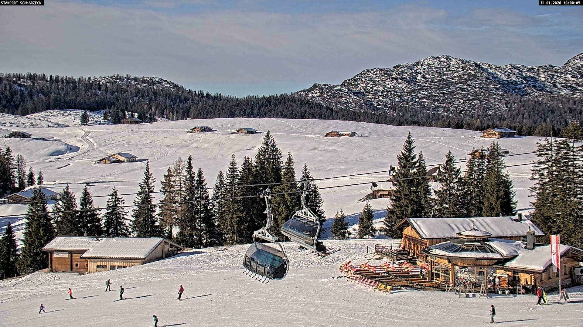 Archiv Foto Webcam Almenwelt Lofer: Rundwanderweg und Höhenloipe