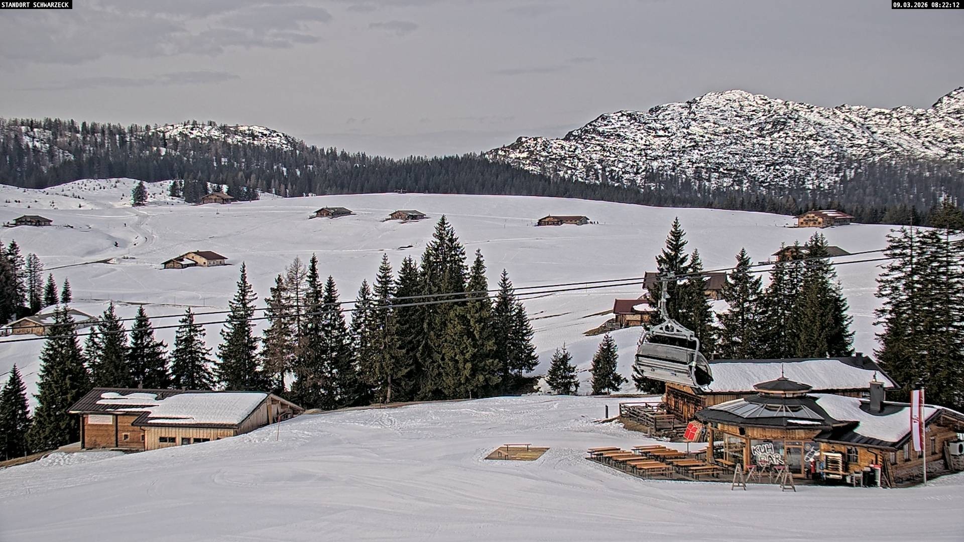 Archiv Foto Webcam Almenwelt Lofer: Rundwanderweg und Höhenloipe