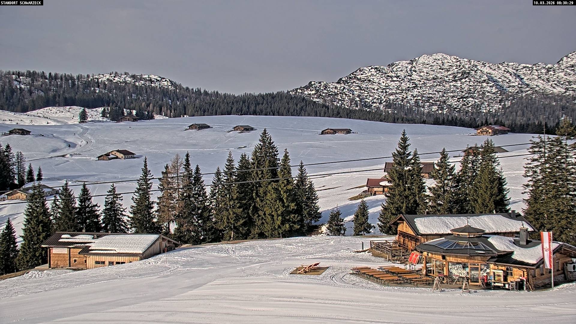 Archiv Foto Webcam Almenwelt Lofer: Rundwanderweg und Höhenloipe