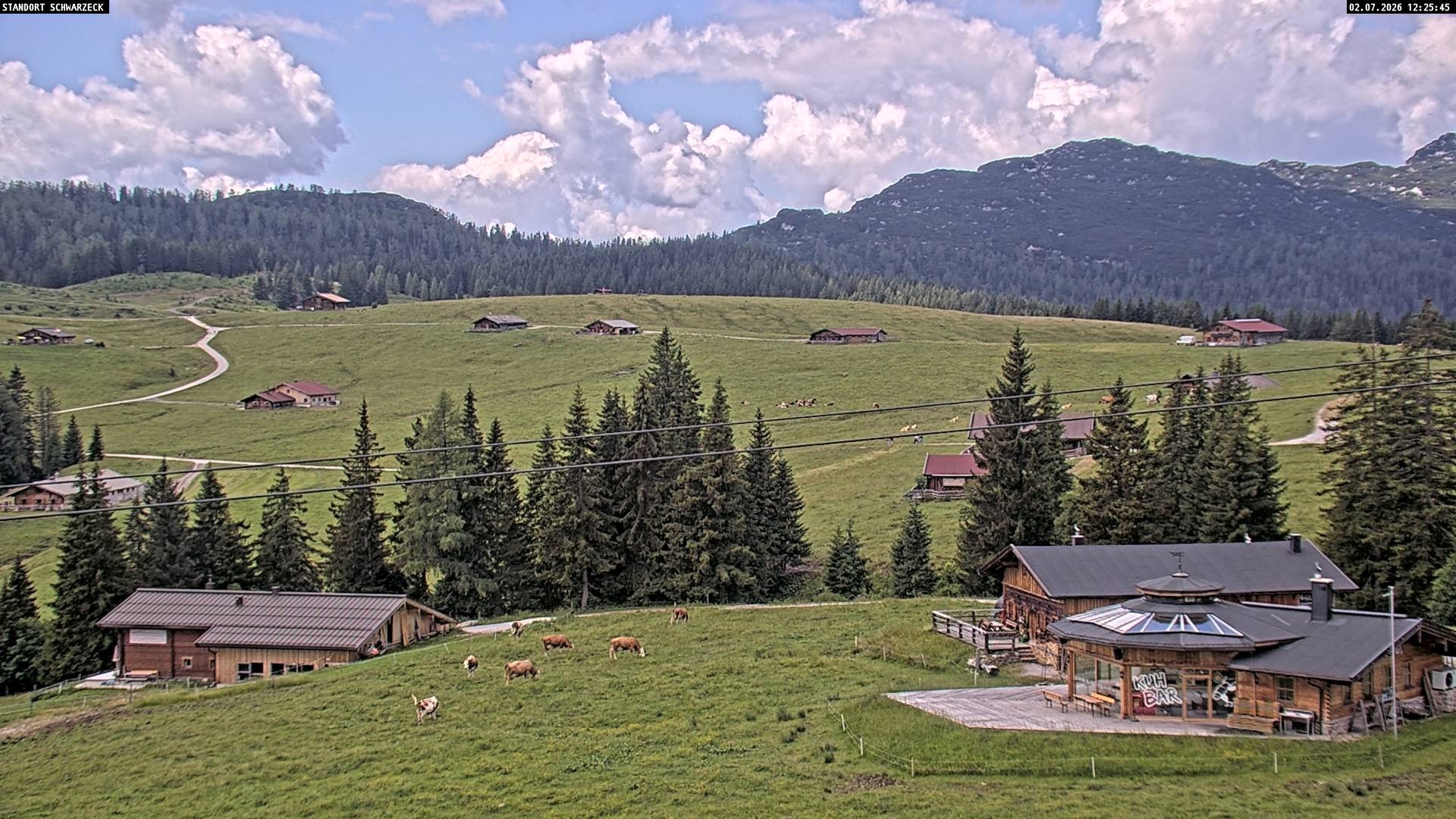 Archived image Webcam Almenwelt Lofer: hiking trail and cross country skiing trail