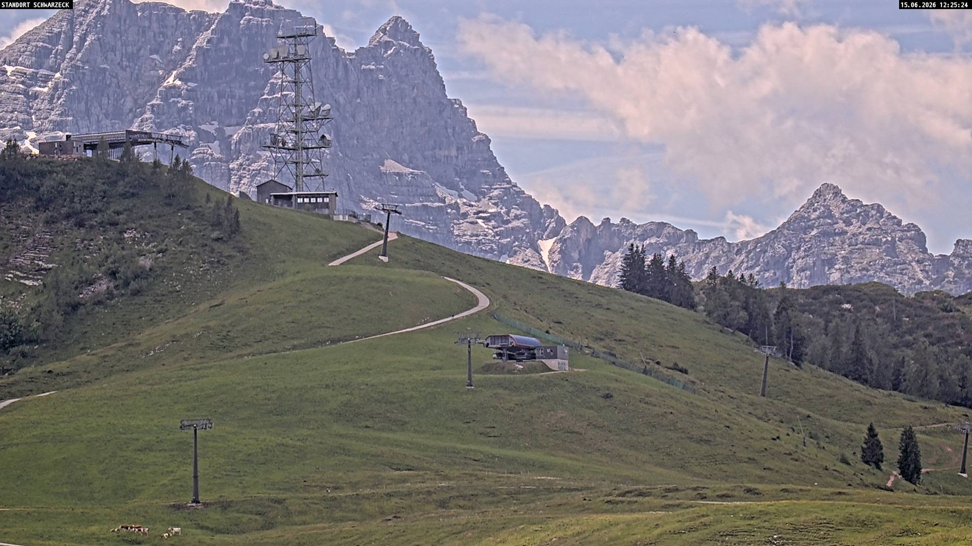 Archived image Webcam Loferer Alm: Schönbühel-view