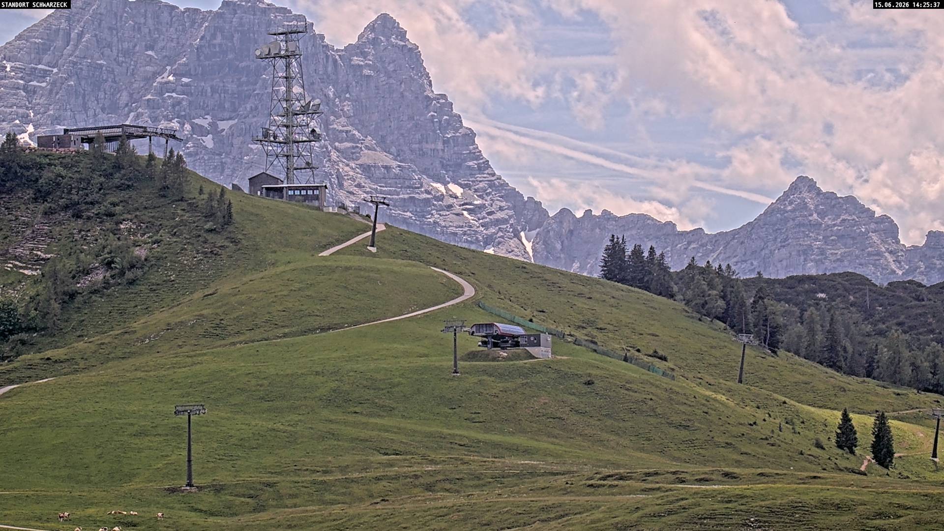 Archived image Webcam Loferer Alm: Schönbühel-view