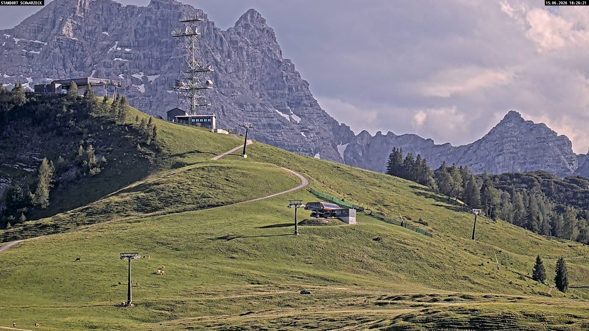 Archived image Webcam Loferer Alm: Schönbühel-view