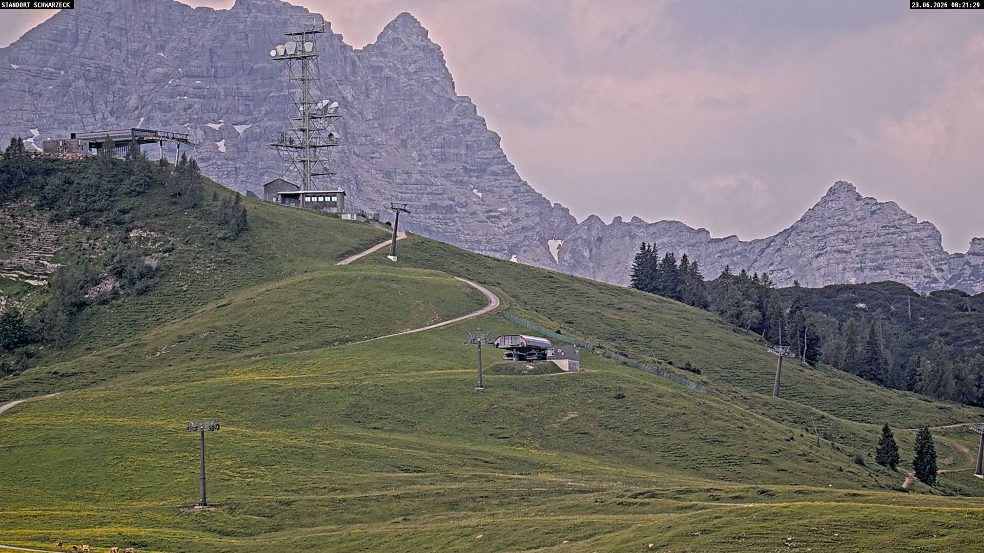 Archived image Webcam Loferer Alm: Schönbühel-view