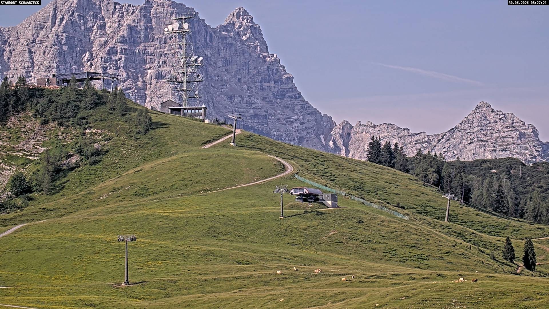 Archived image Webcam Loferer Alm: Schönbühel-view