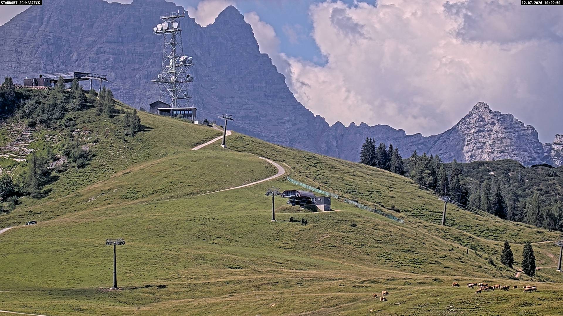 Archived image Webcam Loferer Alm: Schönbühel-view