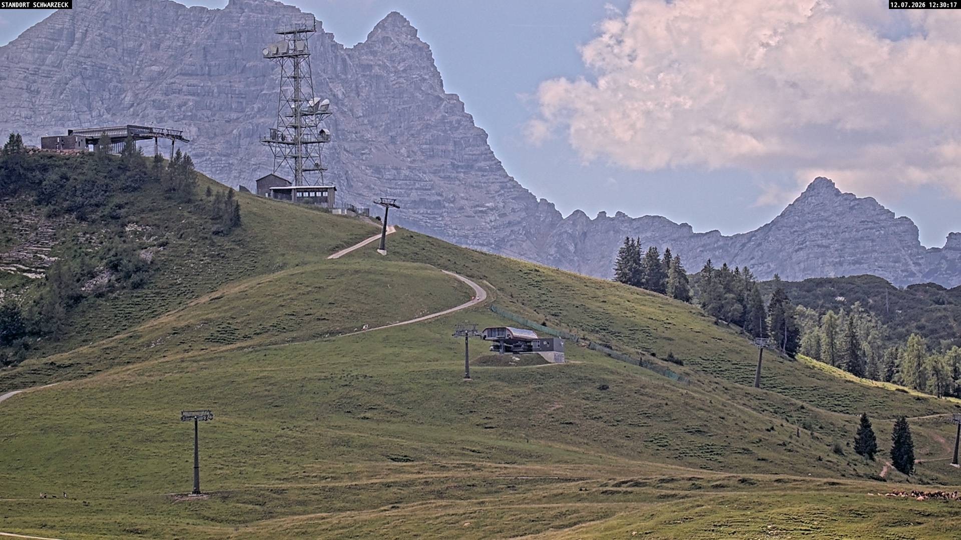 Archived image Webcam Loferer Alm: Schönbühel-view