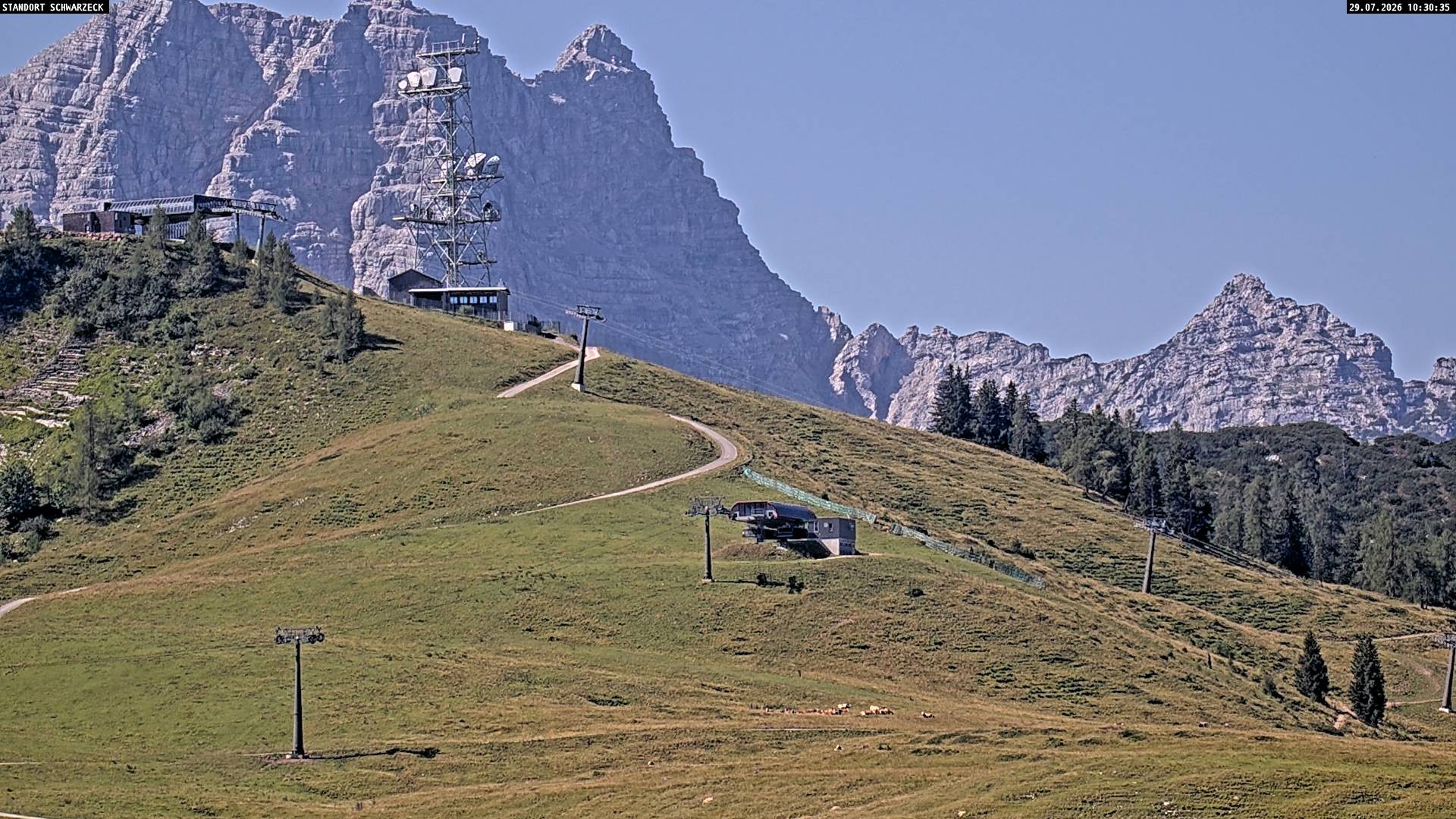 Archived image Webcam Loferer Alm: Schönbühel-view
