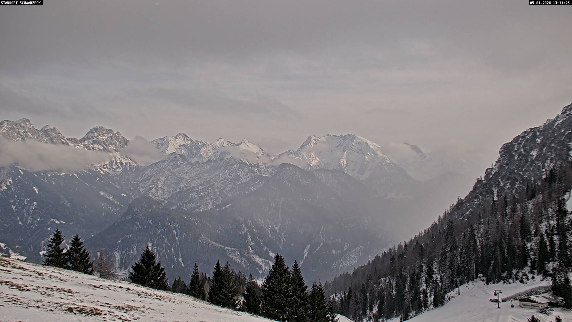 Archiv Foto Webcam Blick von Lofer auf die Berchtesgadener Alpen