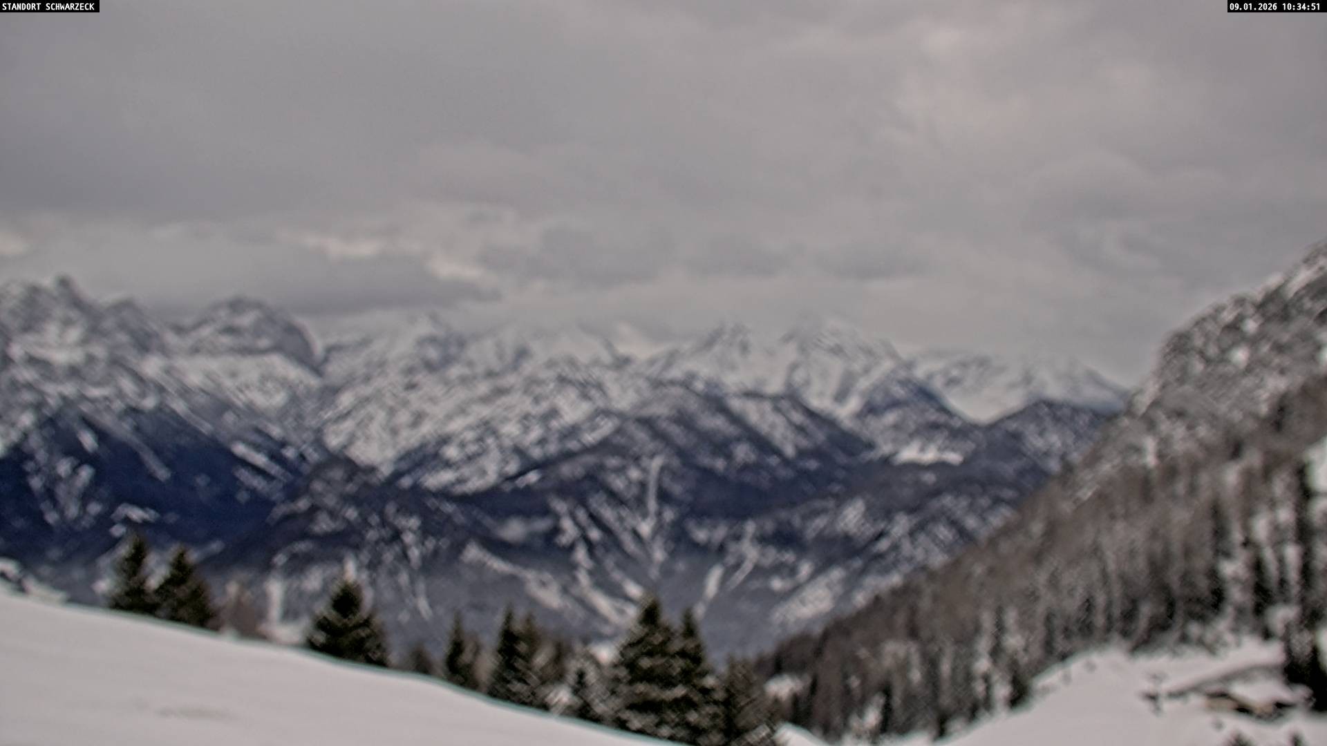 Archiv Foto Webcam Blick von Lofer auf die Berchtesgadener Alpen