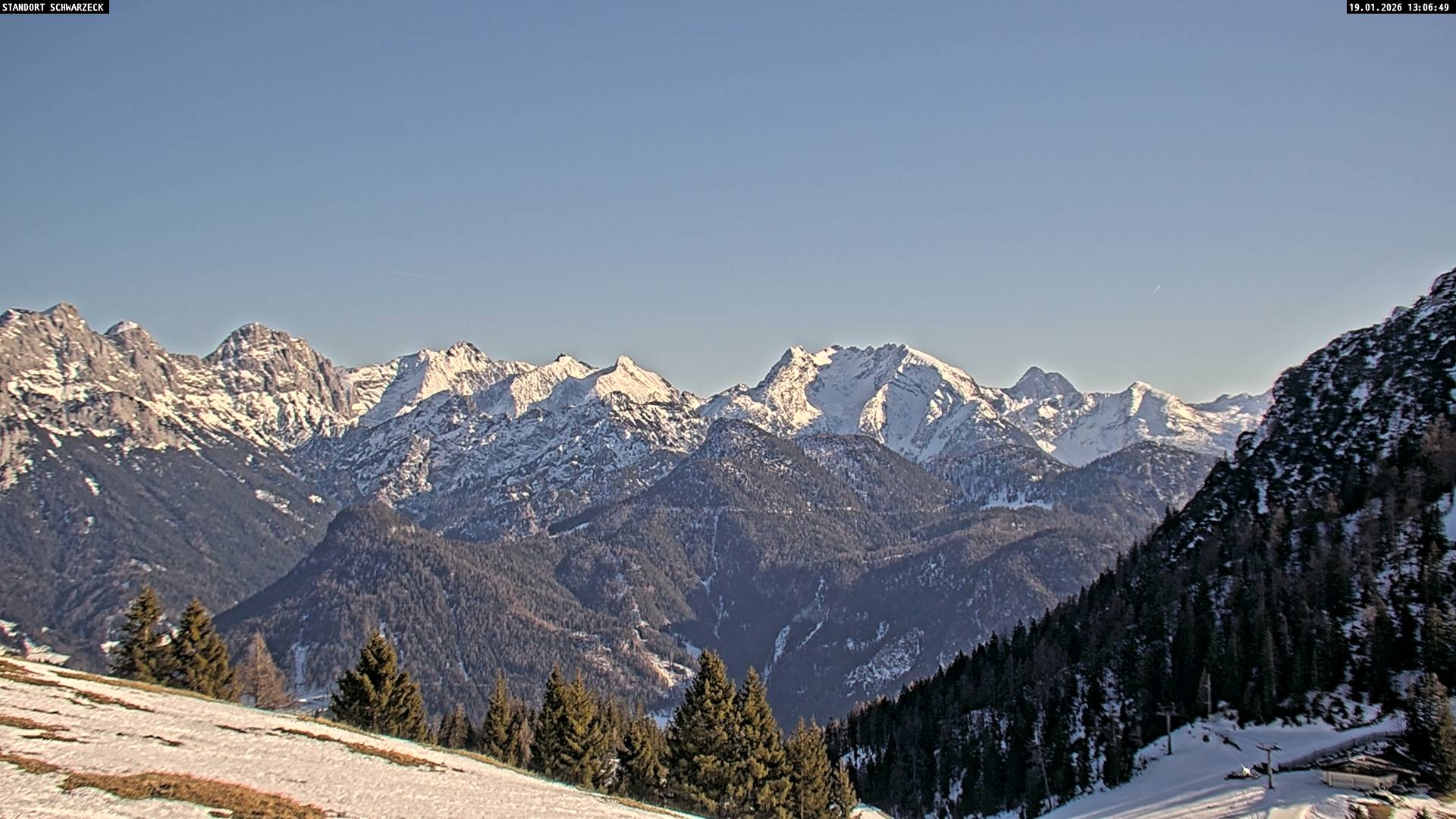 Archiv Foto Webcam Blick von Lofer auf die Berchtesgadener Alpen