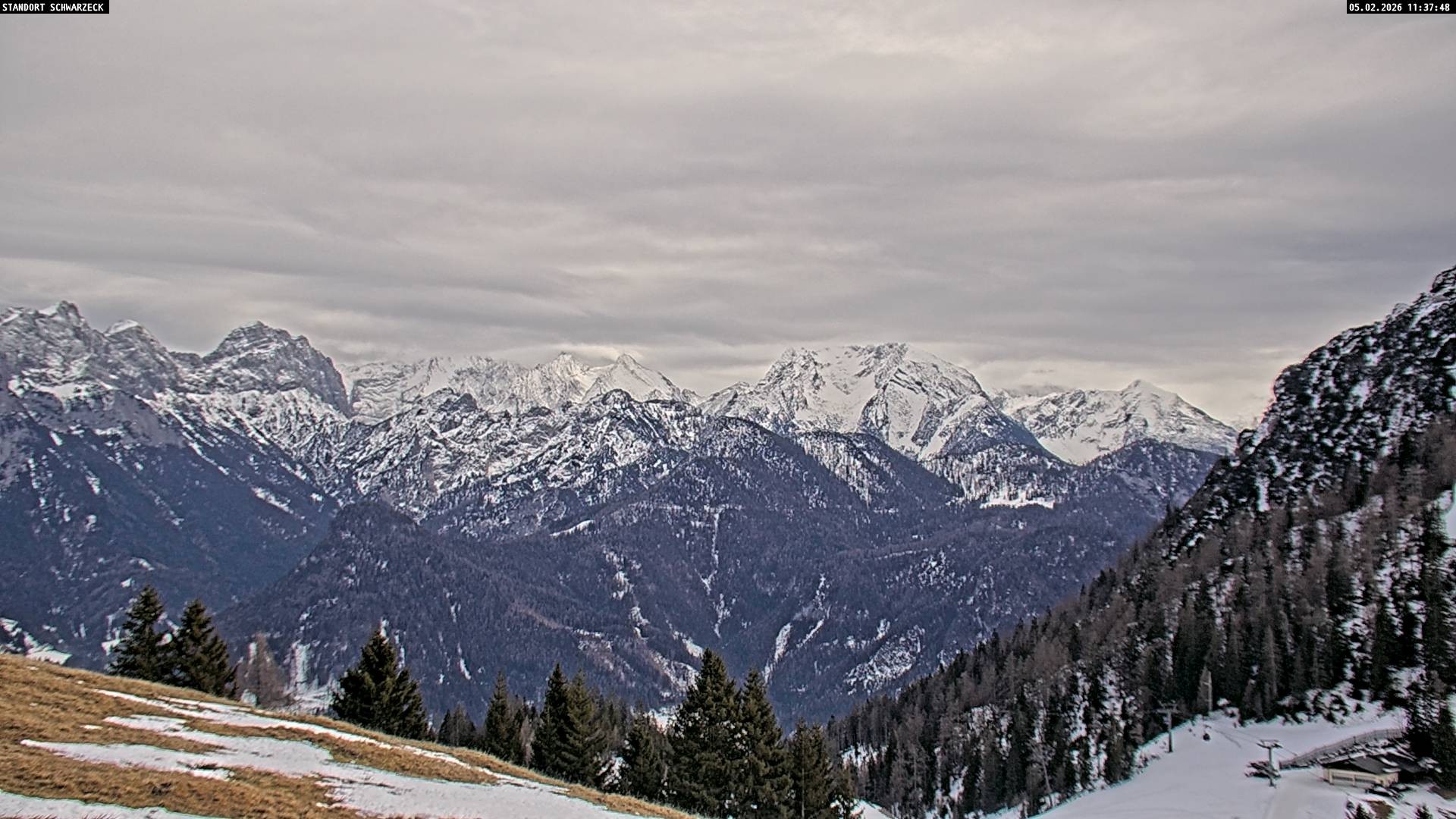 Archiv Foto Webcam Blick von Lofer auf die Berchtesgadener Alpen