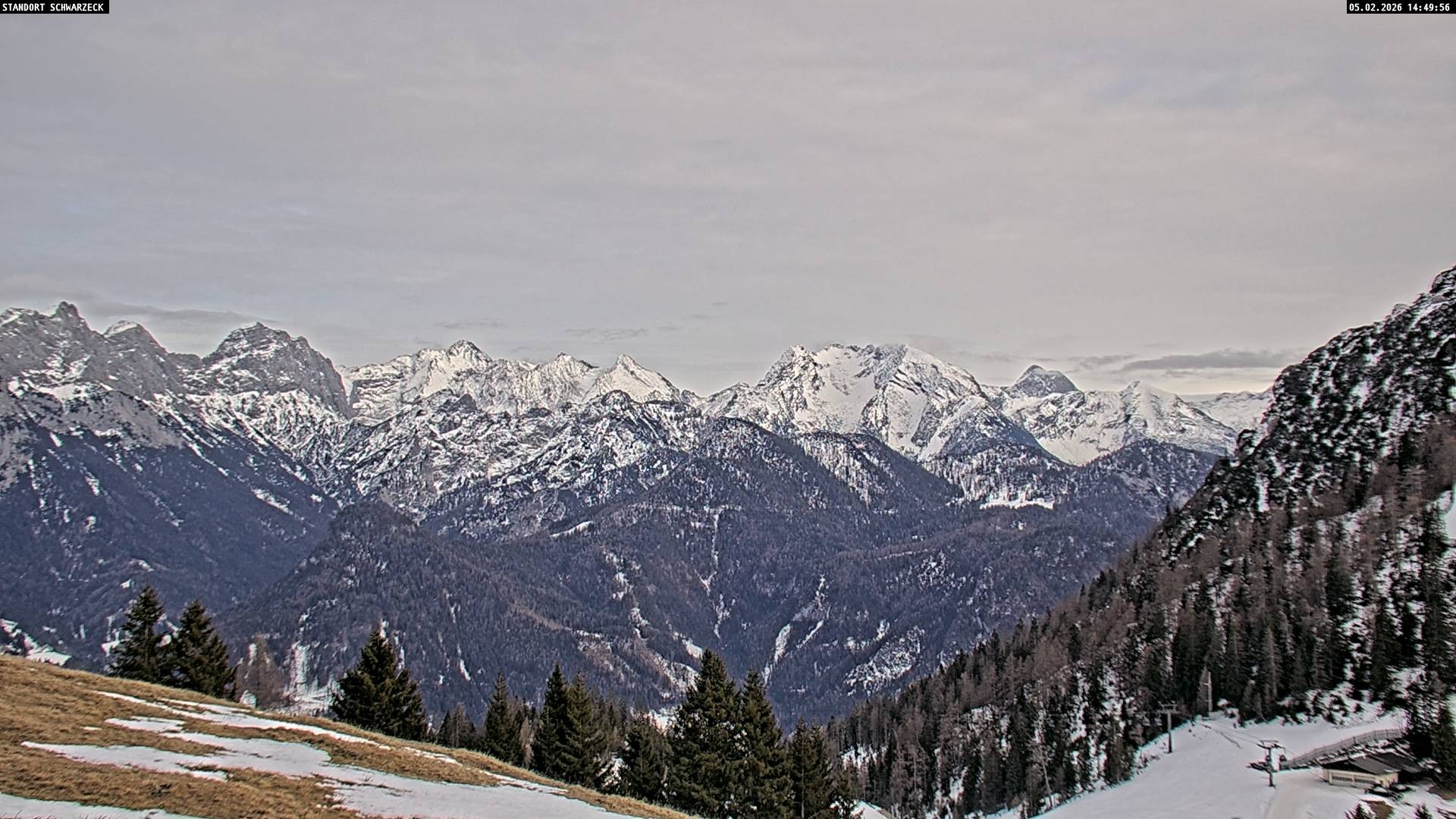 Archiv Foto Webcam Blick von Lofer auf die Berchtesgadener Alpen