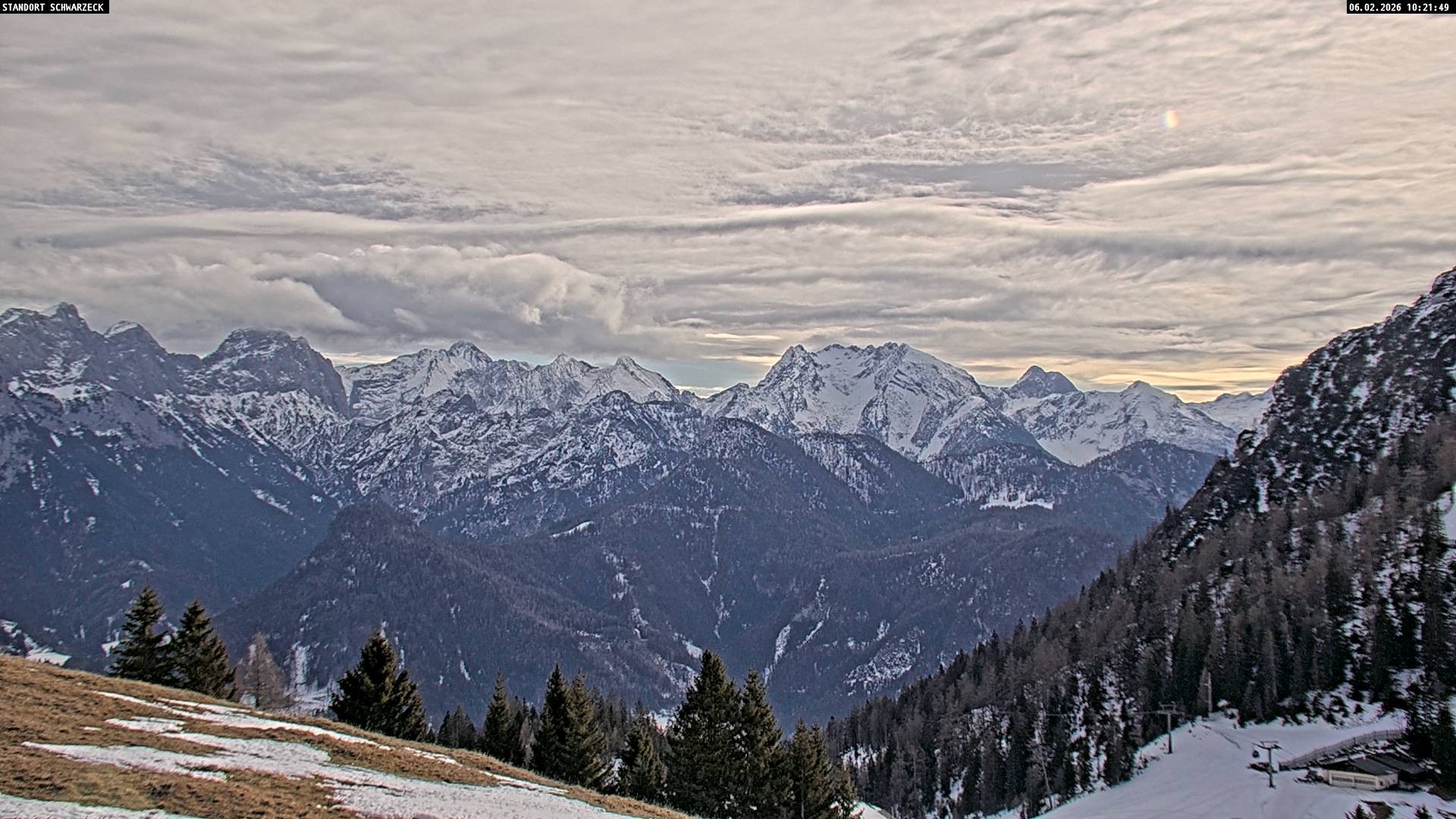Archiv Foto Webcam Blick von Lofer auf die Berchtesgadener Alpen