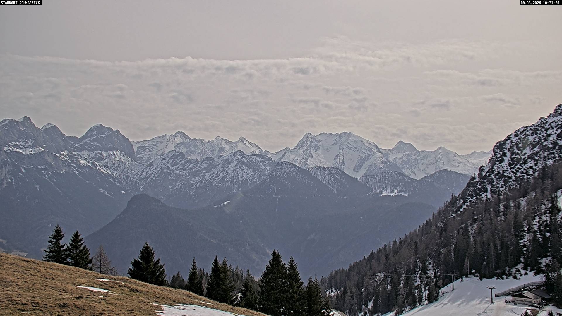 Archiv Foto Webcam Blick von Lofer auf die Berchtesgadener Alpen