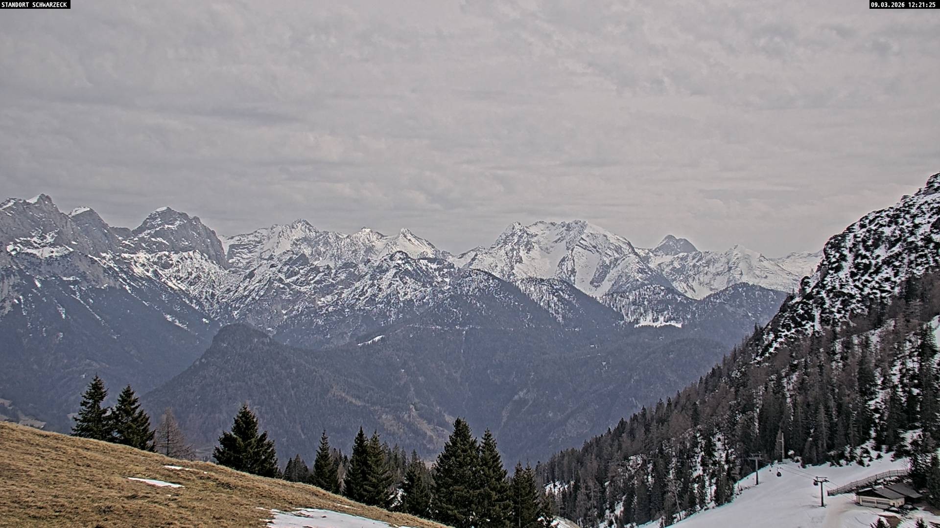 Archiv Foto Webcam Blick von Lofer auf die Berchtesgadener Alpen