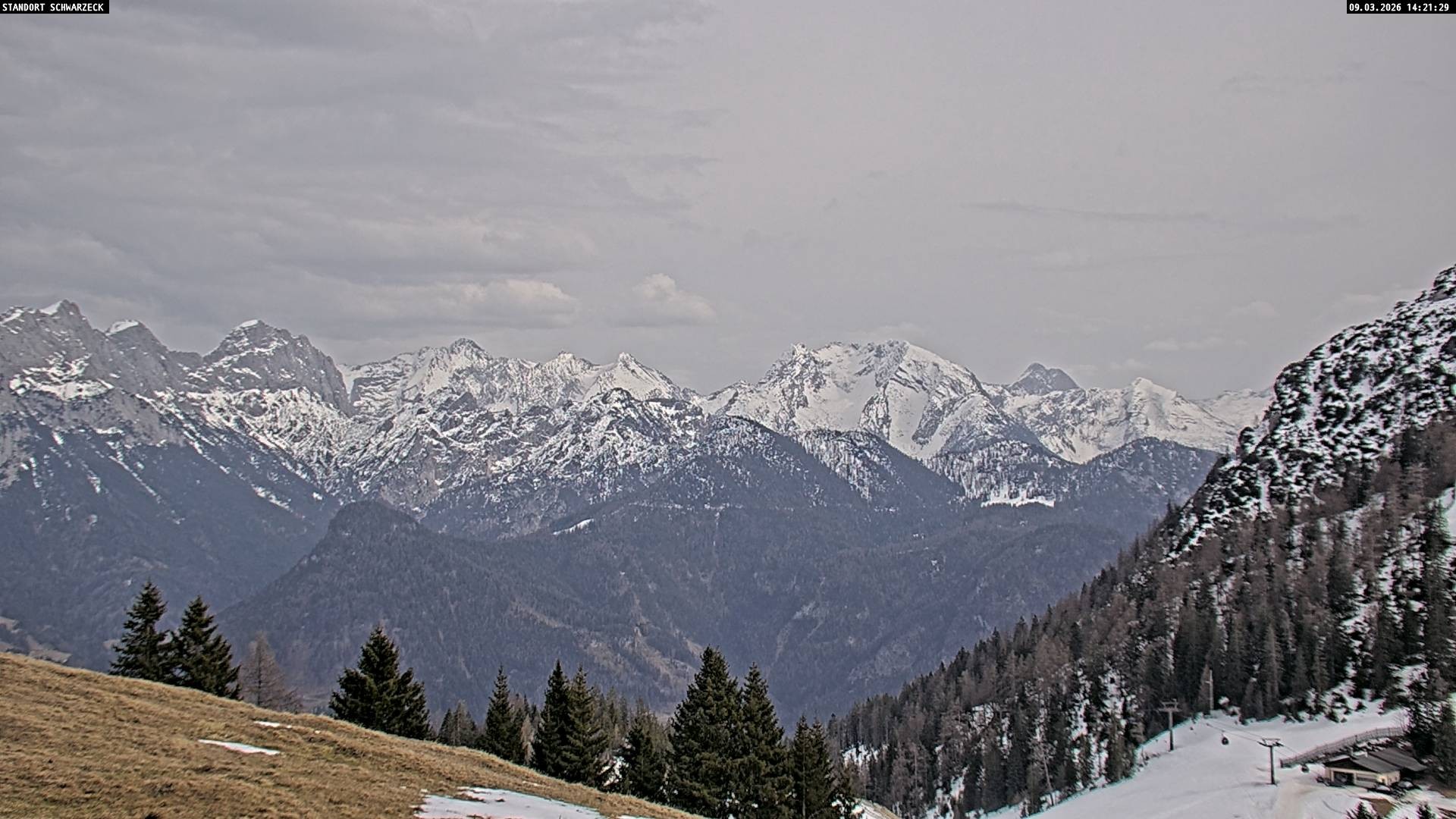 Archiv Foto Webcam Blick von Lofer auf die Berchtesgadener Alpen