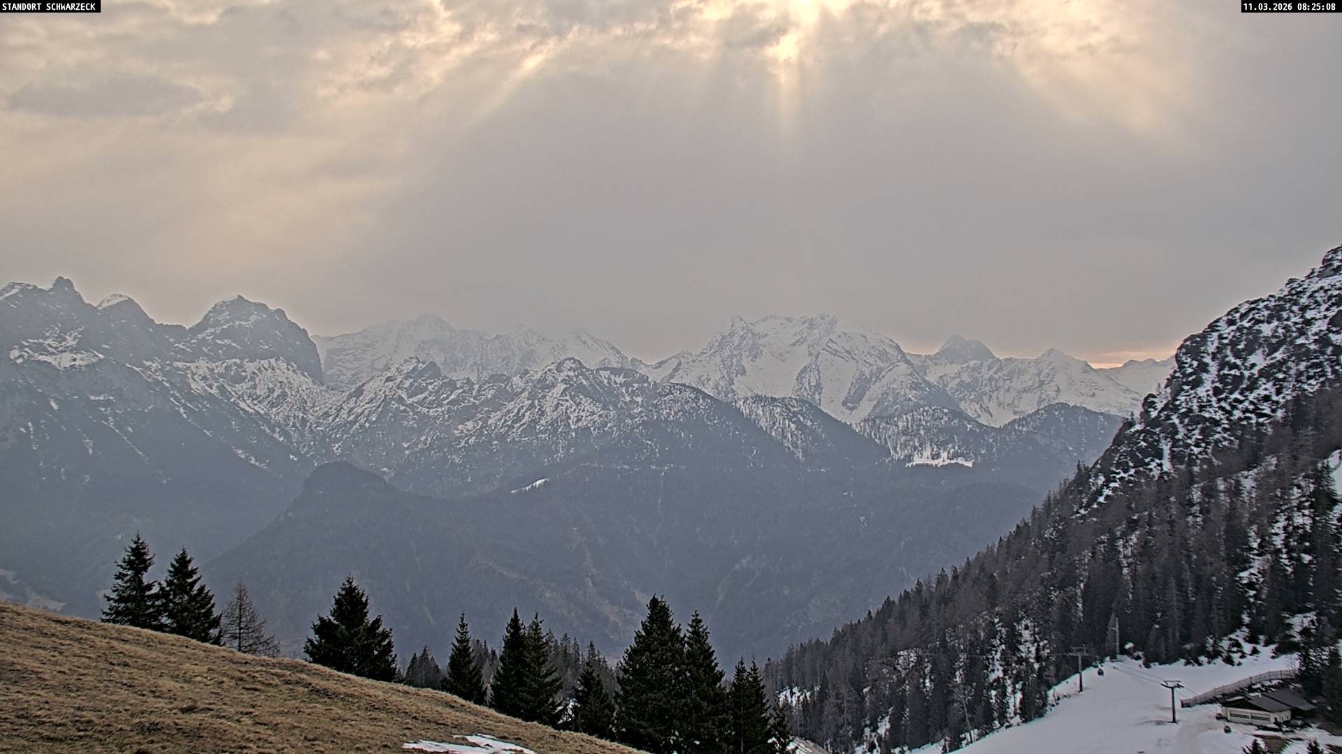 Archiv Foto Webcam Blick von Lofer auf die Berchtesgadener Alpen