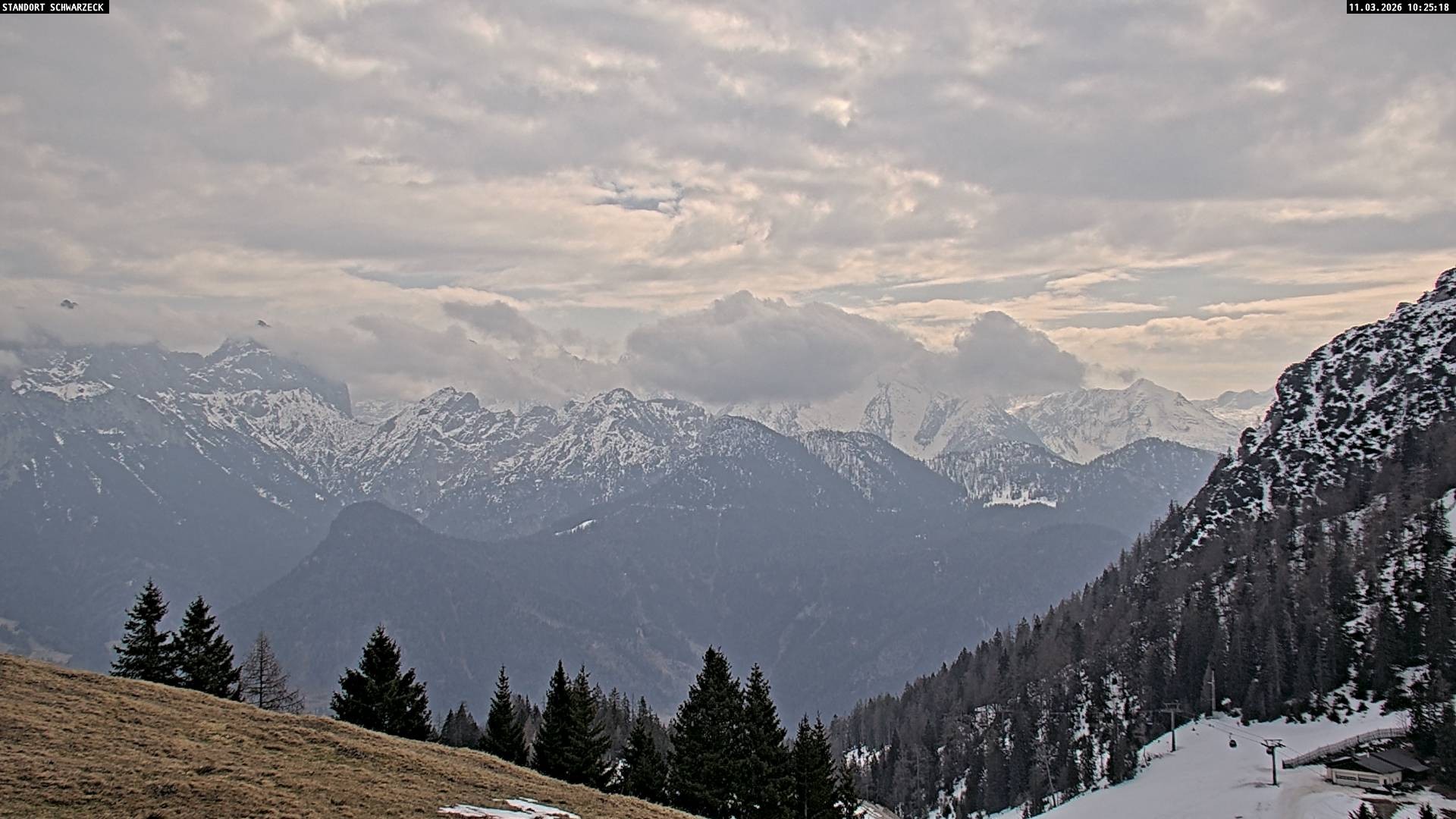Archiv Foto Webcam Blick von Lofer auf die Berchtesgadener Alpen