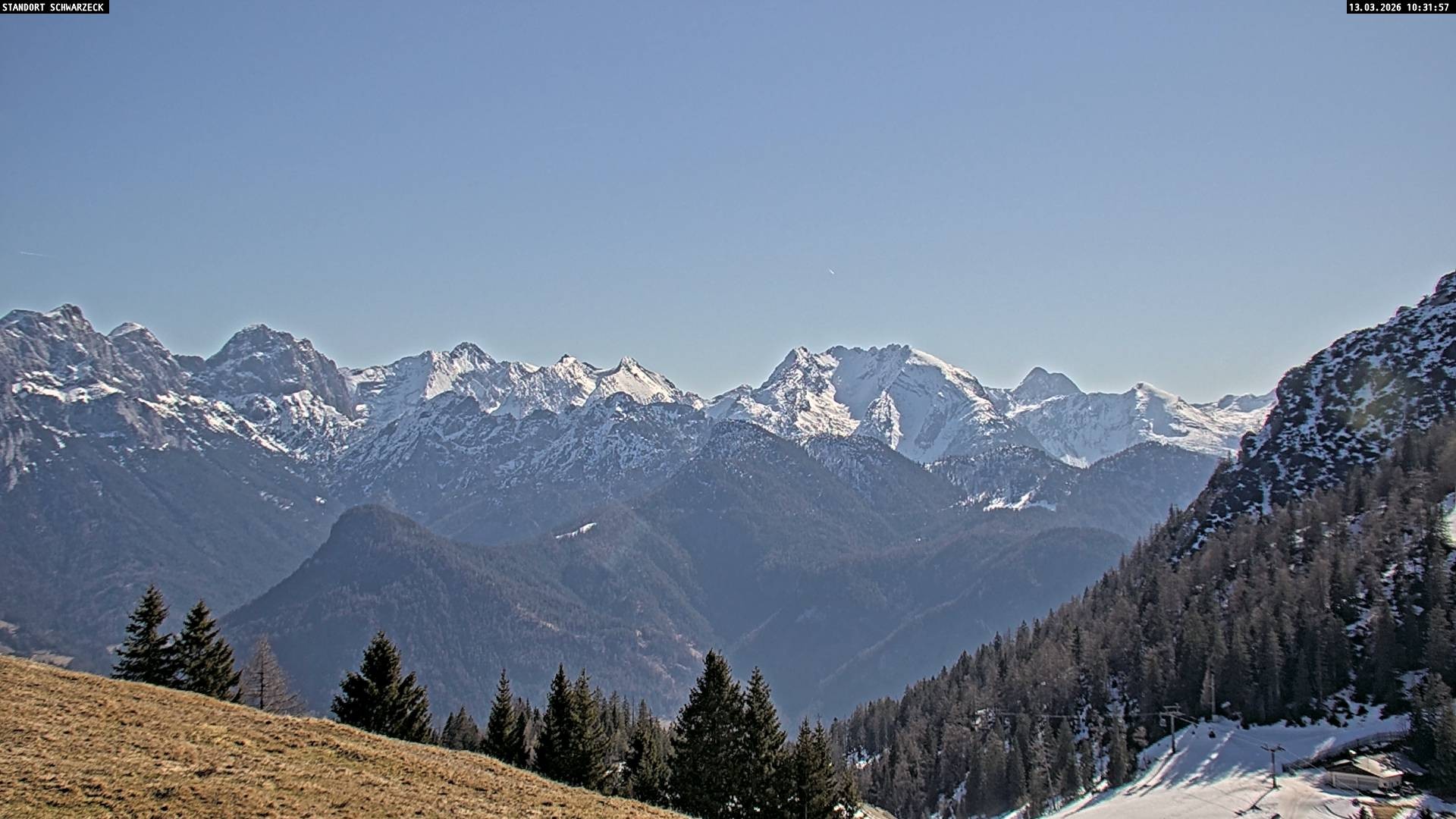 Archiv Foto Webcam Blick von Lofer auf die Berchtesgadener Alpen