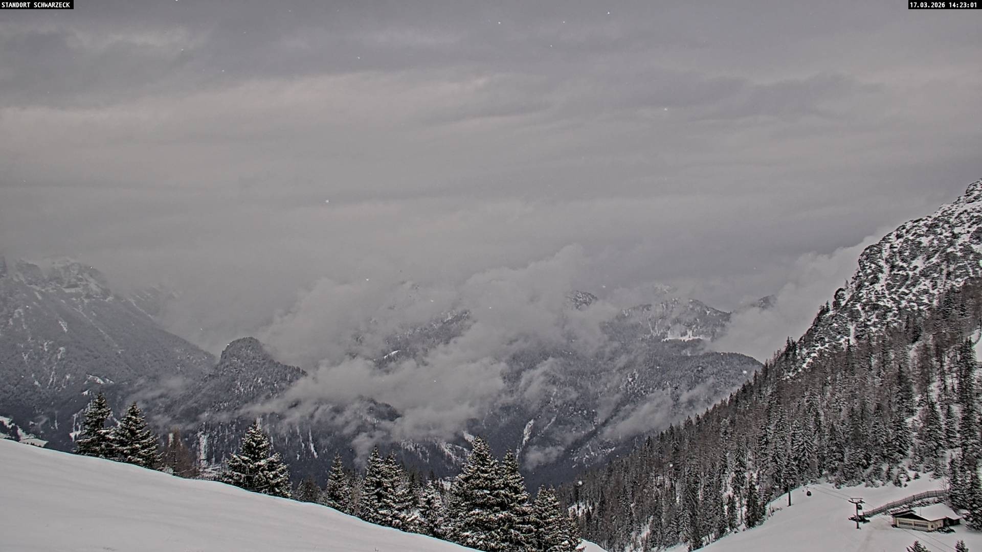 Archiv Foto Webcam Blick von Lofer auf die Berchtesgadener Alpen