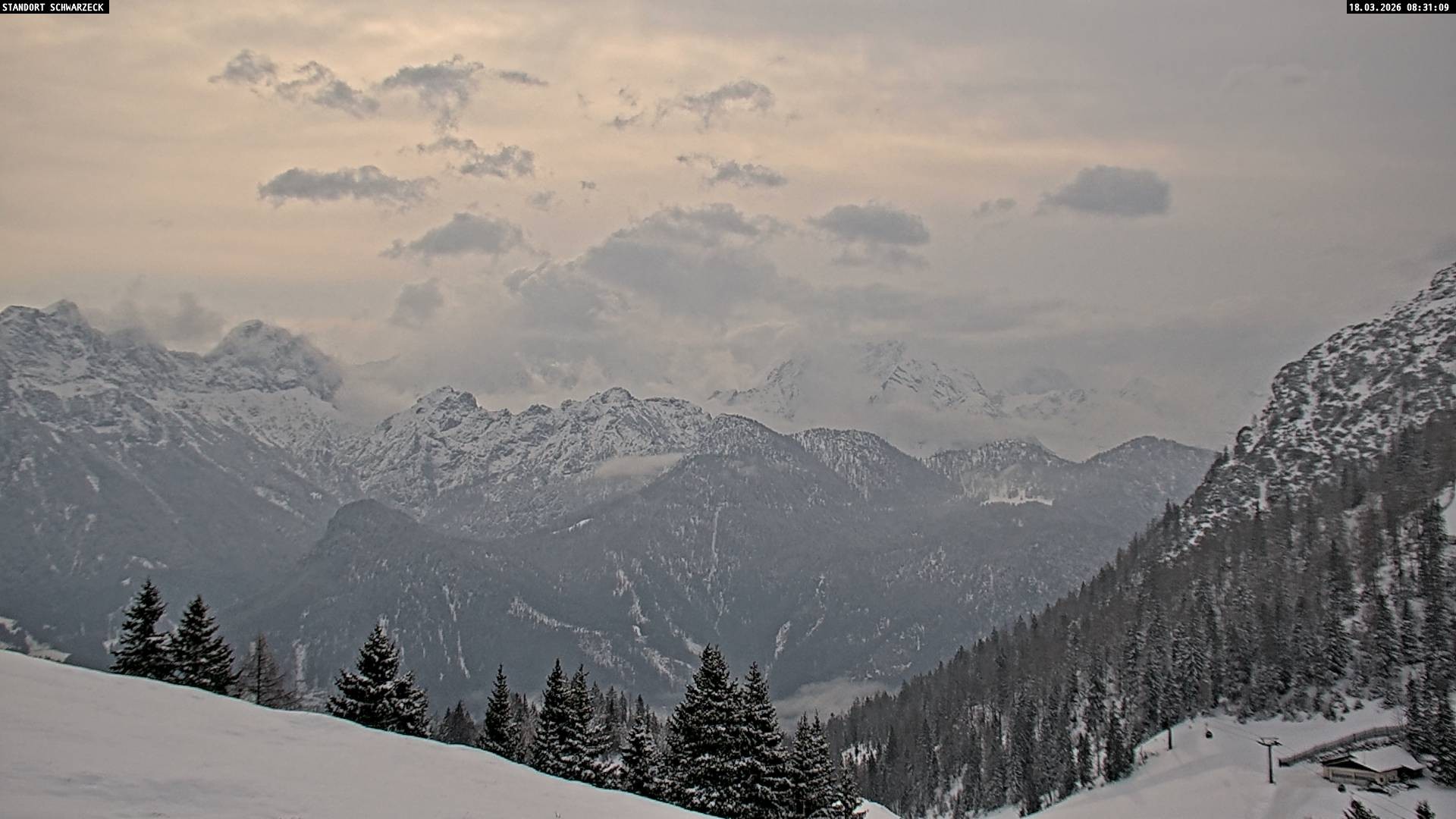 Archiv Foto Webcam Blick von Lofer auf die Berchtesgadener Alpen