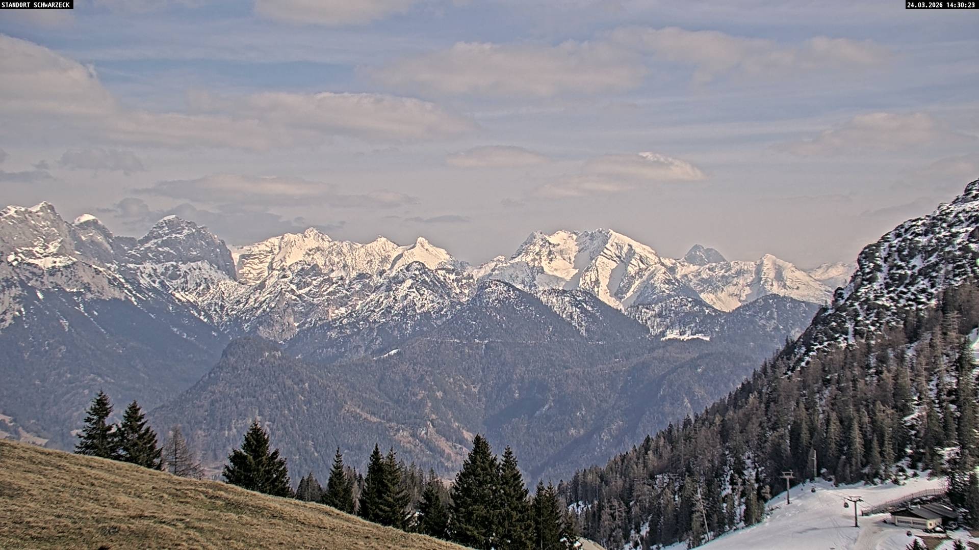 Archiv Foto Webcam Blick von Lofer auf die Berchtesgadener Alpen