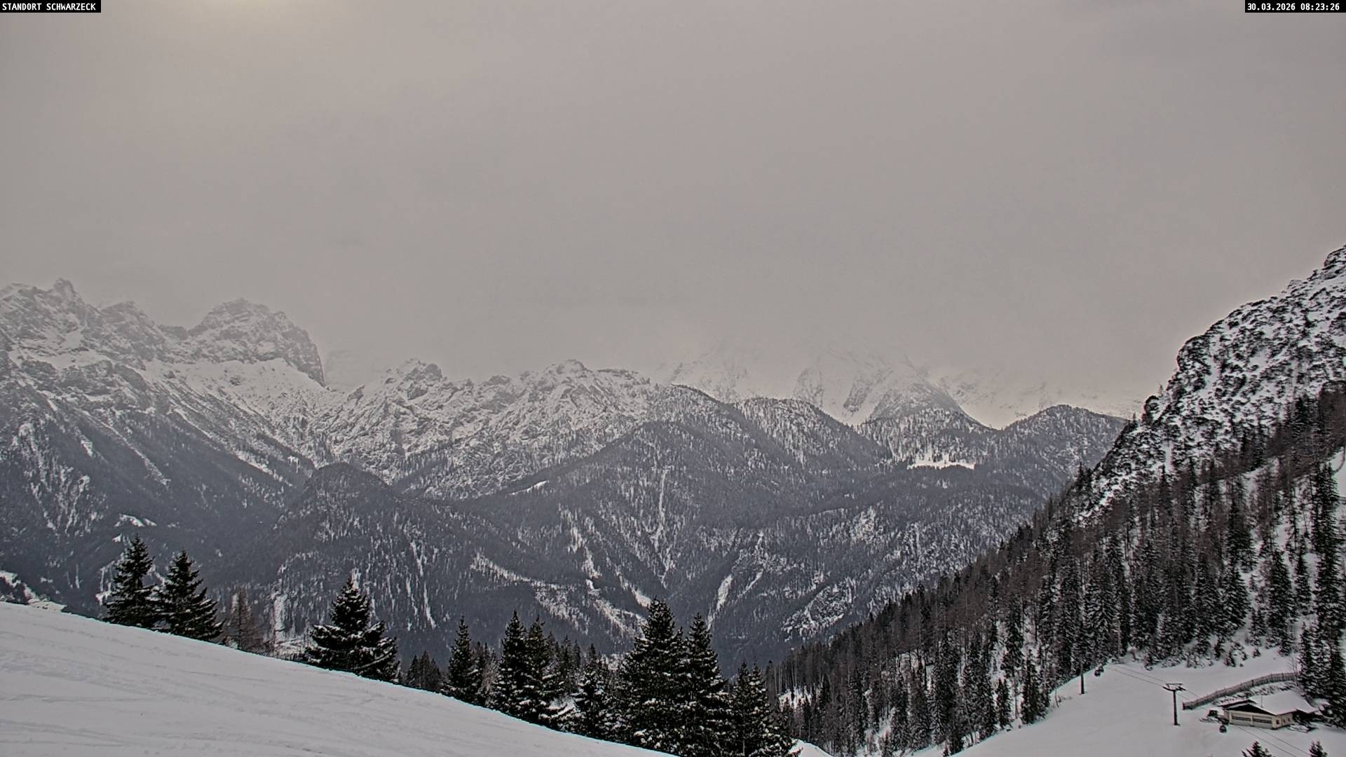 Archiv Foto Webcam Blick von Lofer auf die Berchtesgadener Alpen