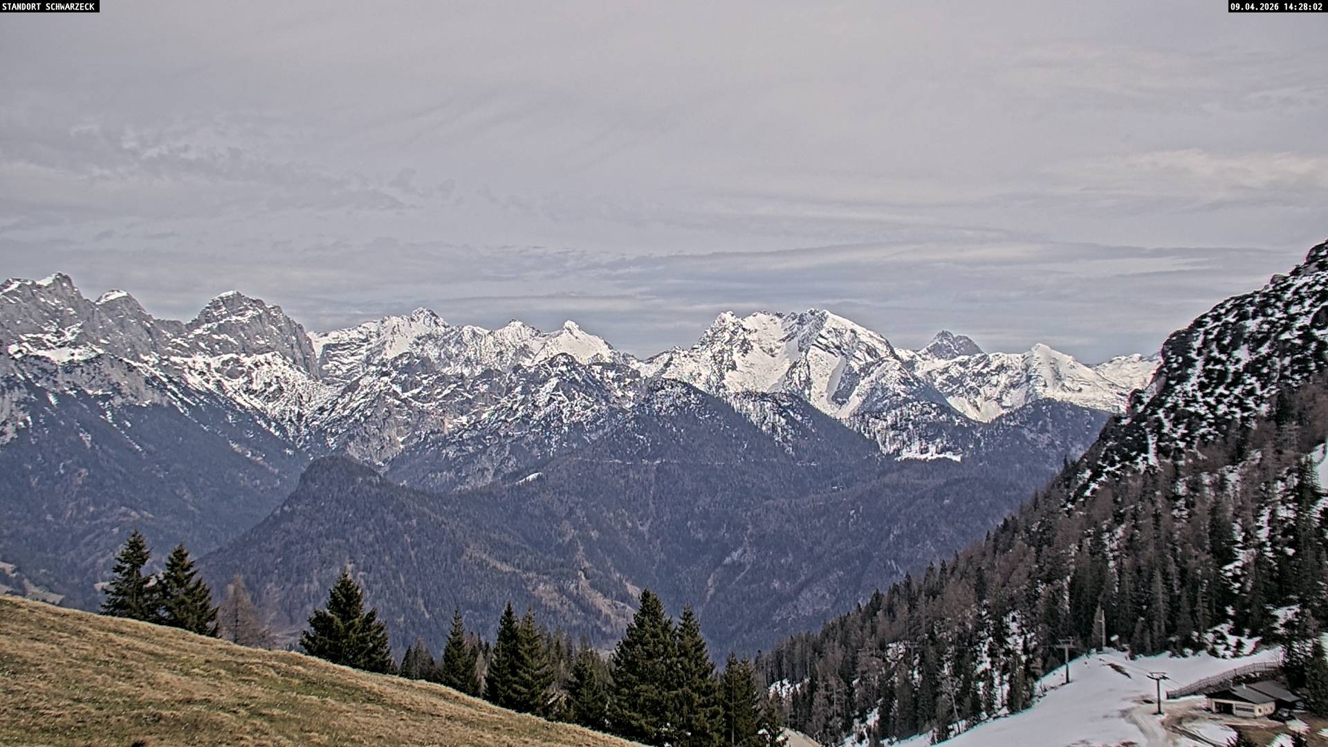 Archiv Foto Webcam Blick von Lofer auf die Berchtesgadener Alpen