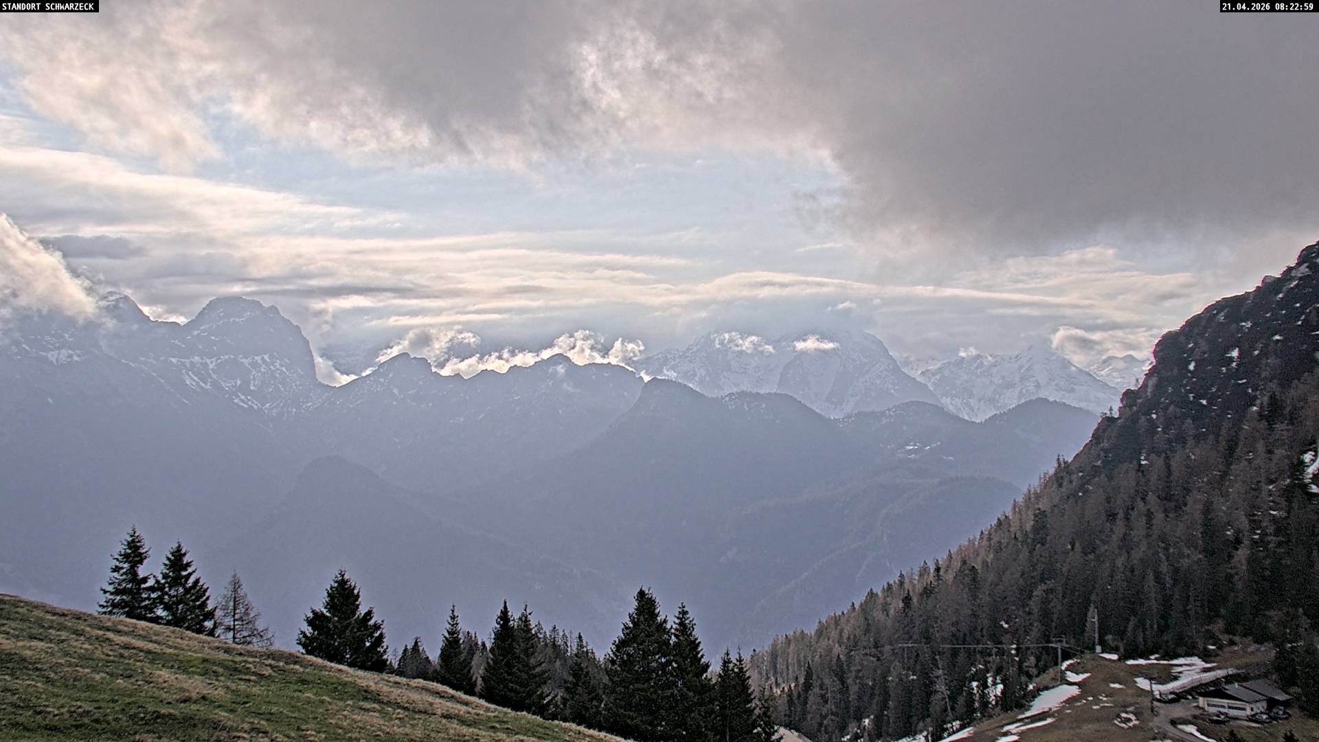 Archiv Foto Webcam Blick von Lofer auf die Berchtesgadener Alpen