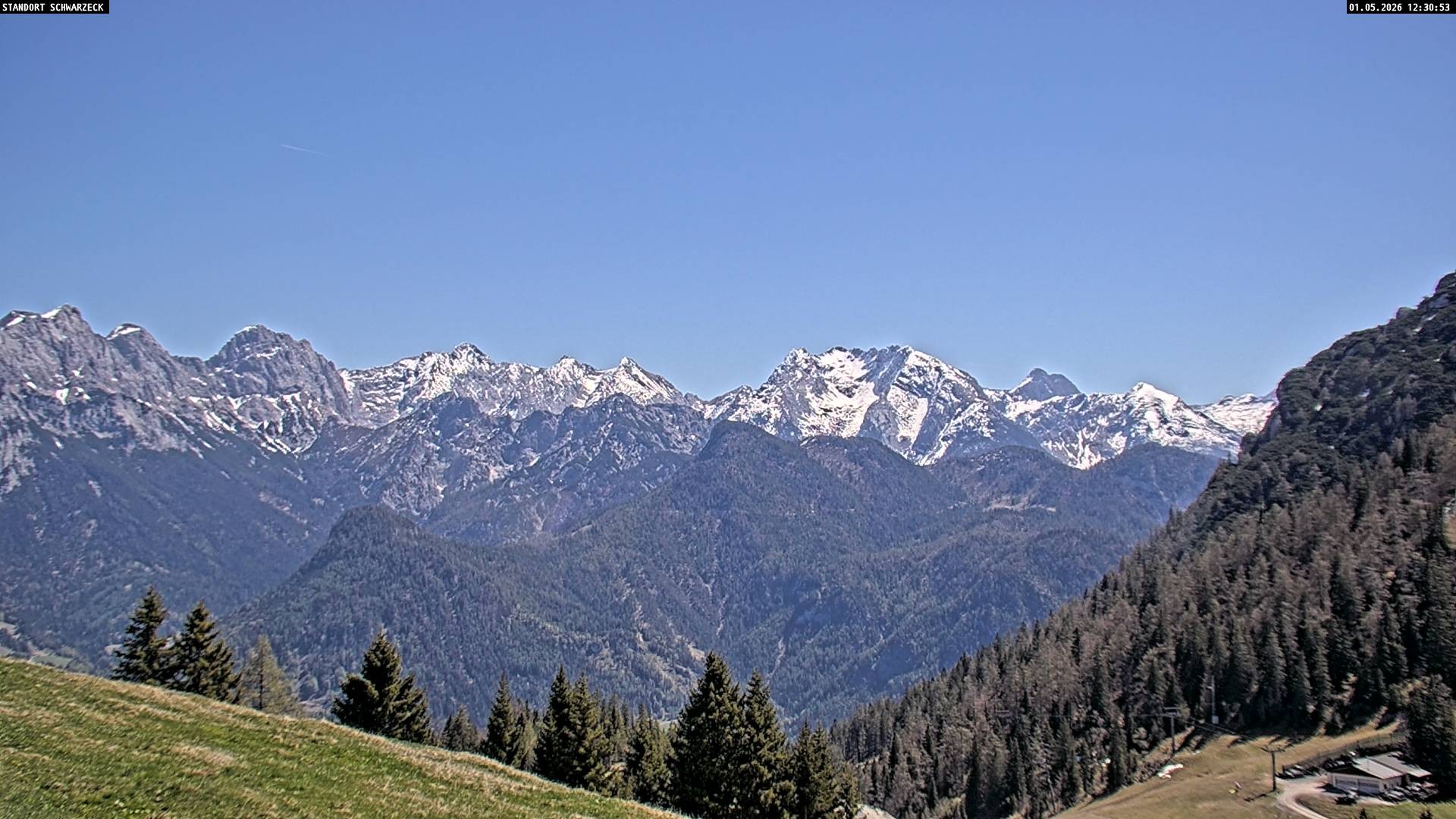 Archiv Foto Webcam Blick von Lofer auf die Berchtesgadener Alpen