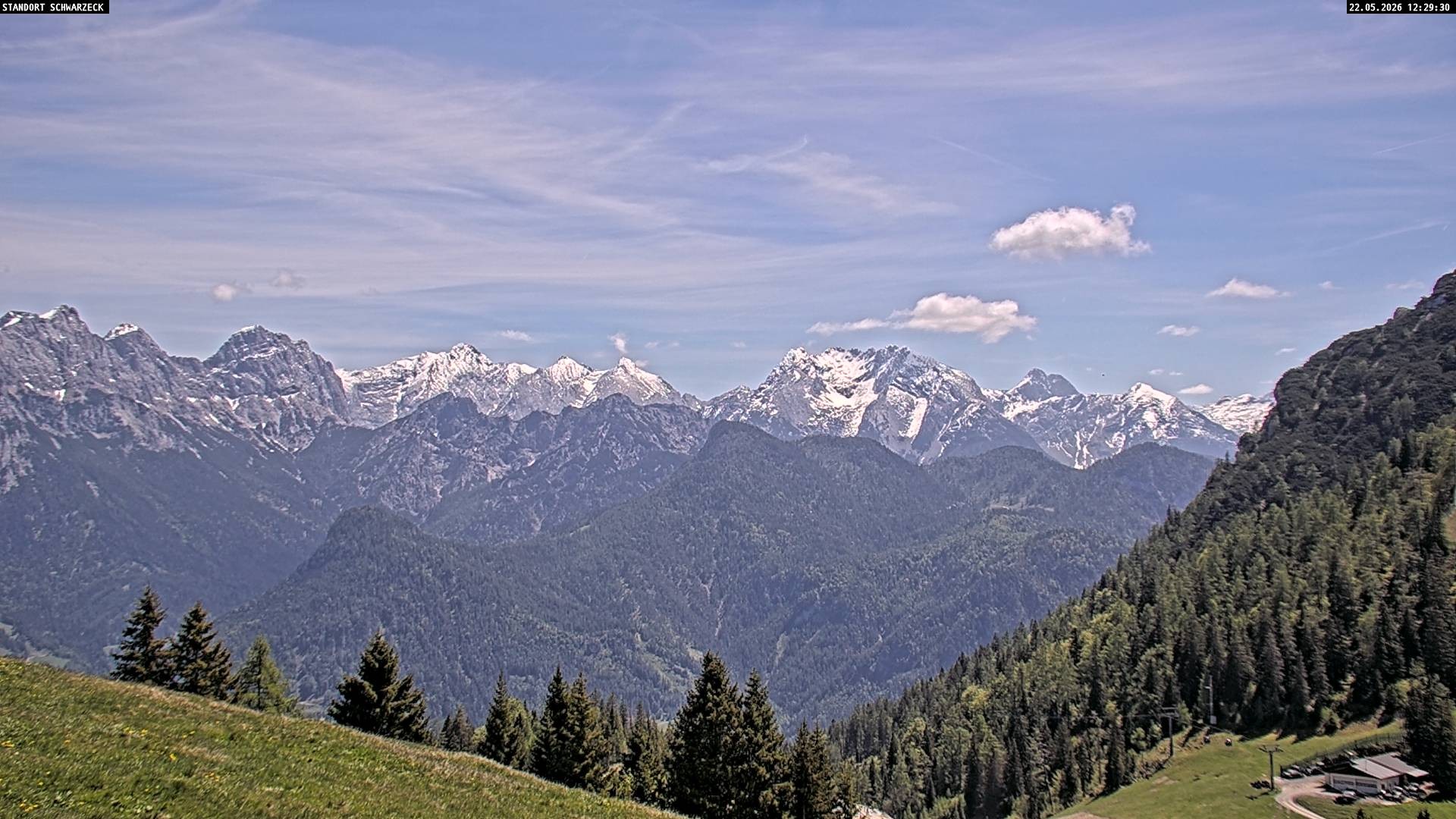 Archiv Foto Webcam Blick von Lofer auf die Berchtesgadener Alpen