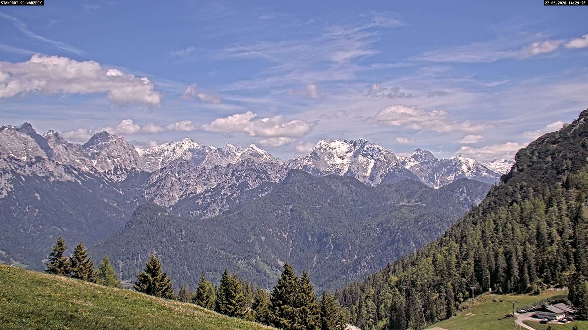 Archiv Foto Webcam Blick von Lofer auf die Berchtesgadener Alpen