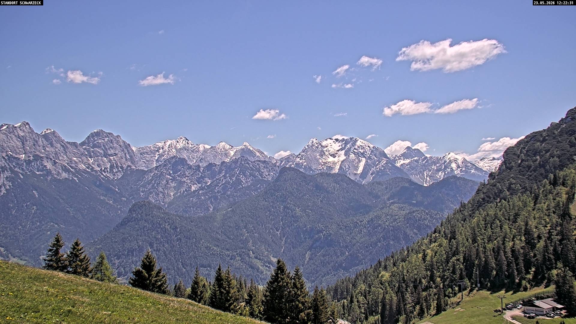 Archiv Foto Webcam Blick von Lofer auf die Berchtesgadener Alpen